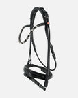 Rundgenähte Trense Elli in Schwarz mit Chrombeschlägen
