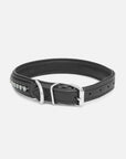 Rückansicht Hundehalsband Kieffer Ultrasoft® Fashion in Schwarz mit grauen Kristallen