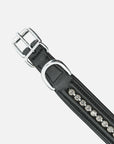 Detailfoto vom Verschluß des Hundehalsbands Kieffer Ultrasoft® Fashion in Schwarz mit grauen Kristallen