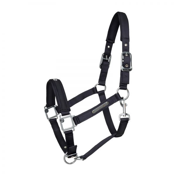 Satin Shine Headcollar in black