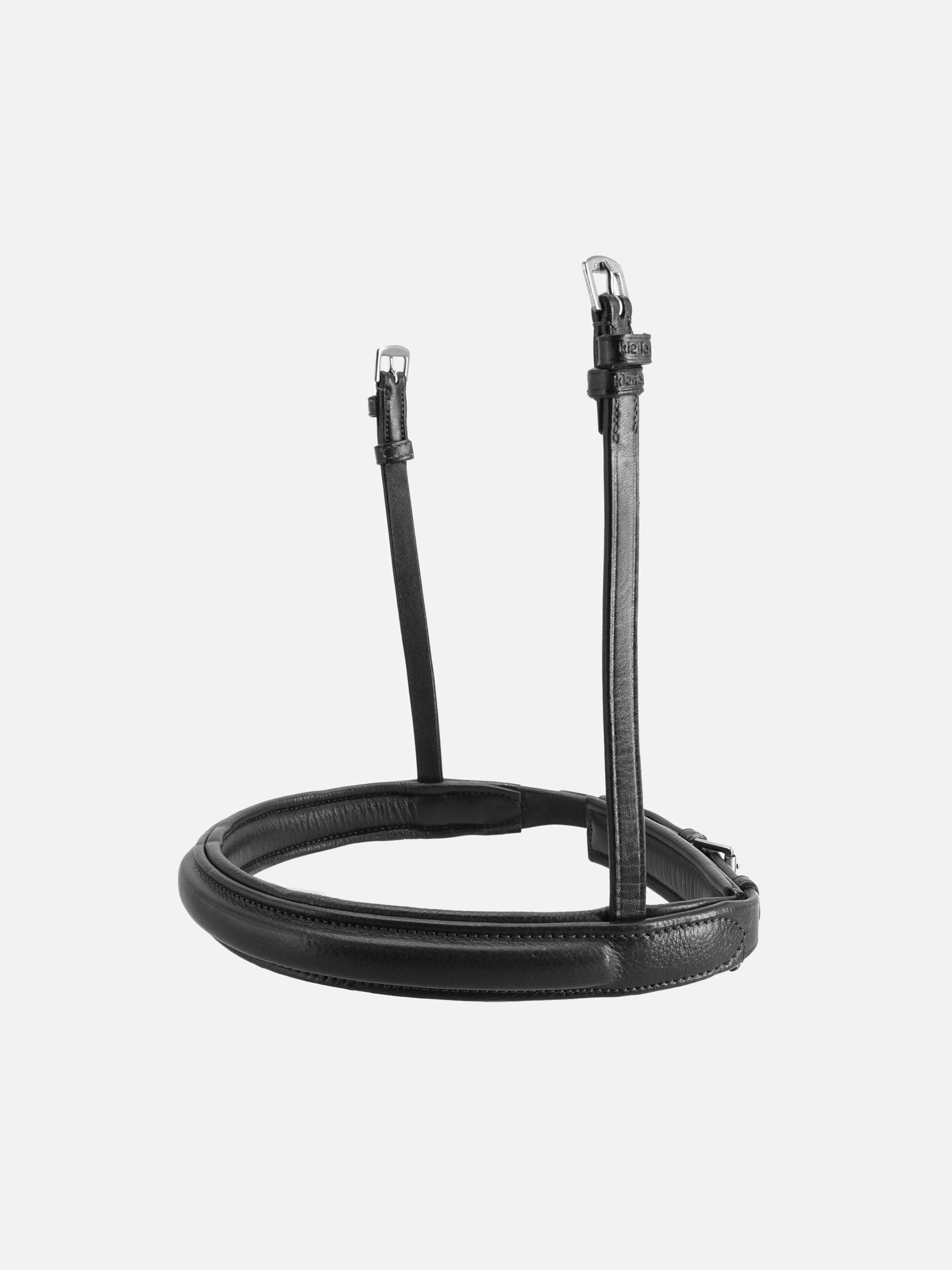 Englisches Reithalfter Kieffer Ultrasoft® Sue in Schwarz mit Chrombeschlägen