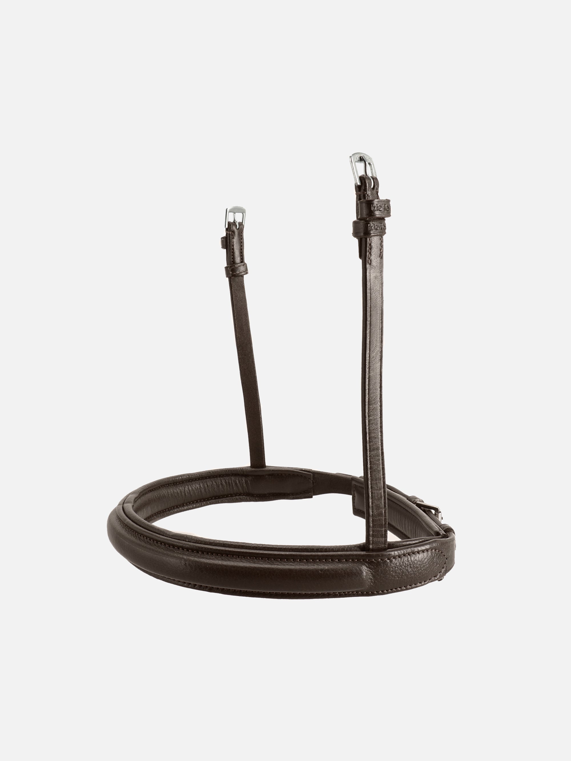 Englisches Reithalfter Kieffer Ultrasoft® Sue in Braun mit Chrombeschlägen