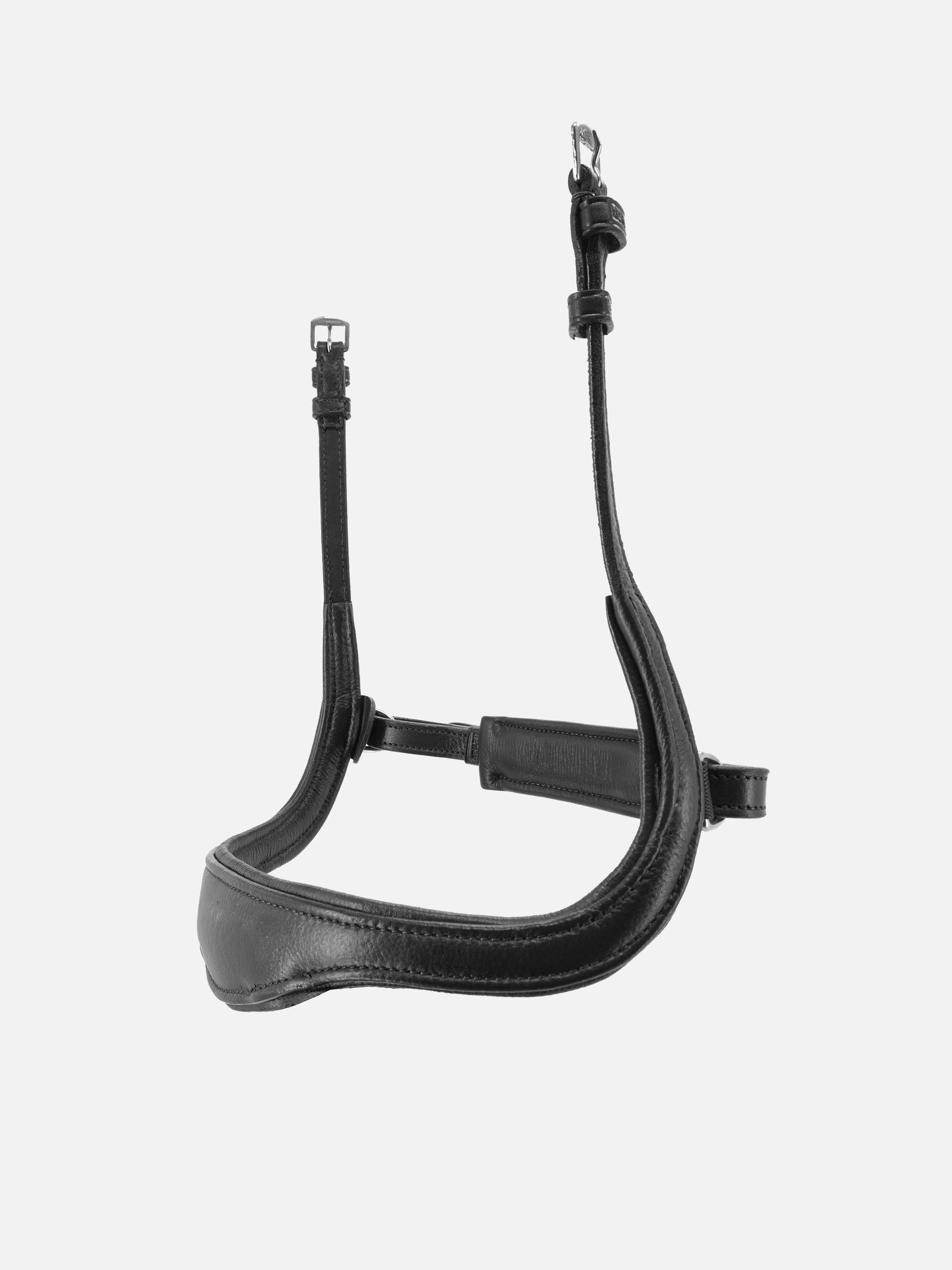 Schwedisches Reithalfter Kieffer Ultrasoft® Amy in Schwarz mit Chrombeschlägen ohne Sperrriemen