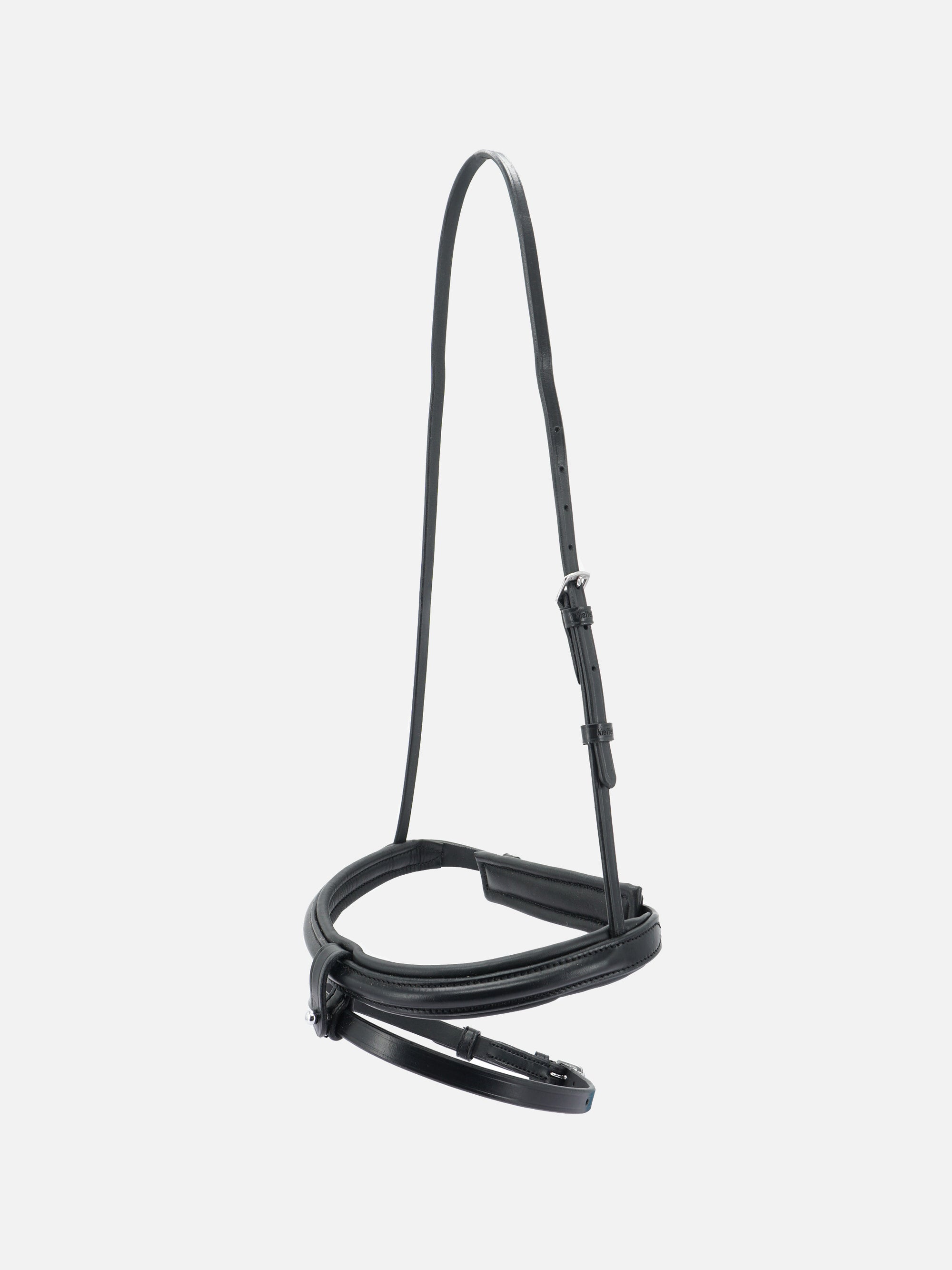 Englisch kombiniertes Reithalfter Anja Beran in Schwarz mit Chrombeschlägen