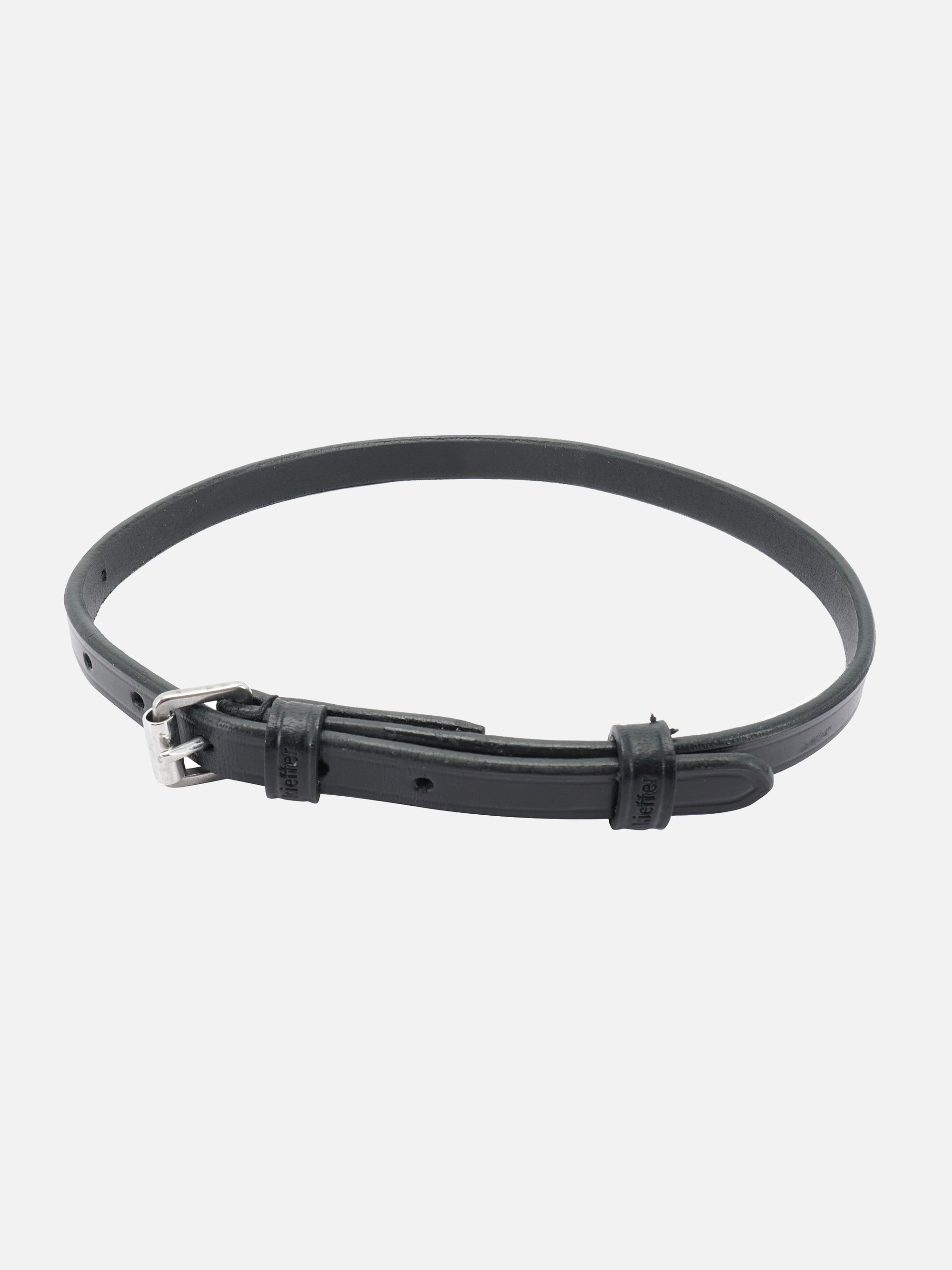 Sperrriemen Anja Beran in Schwarz mit Chrombeschlägen