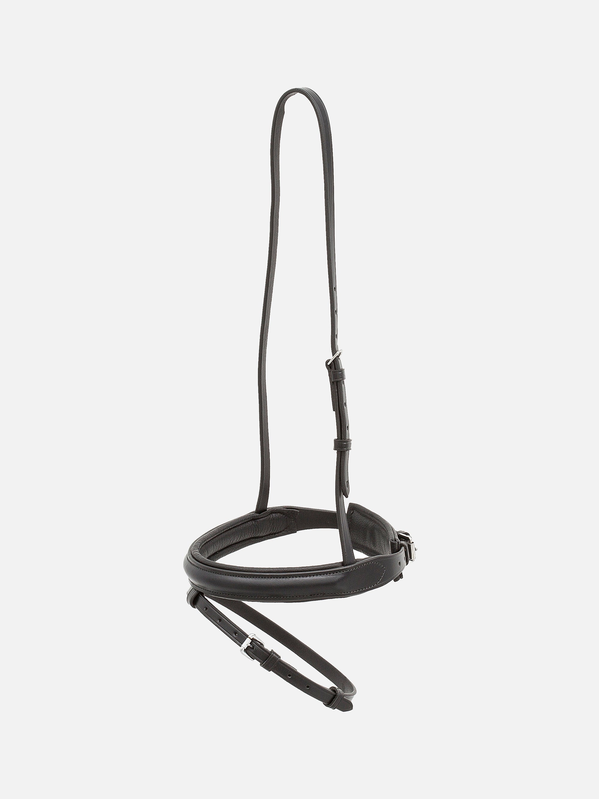 Englisch kombiniertes Reithalfter Comfort I in Schwarz mit Chrombeschlägen