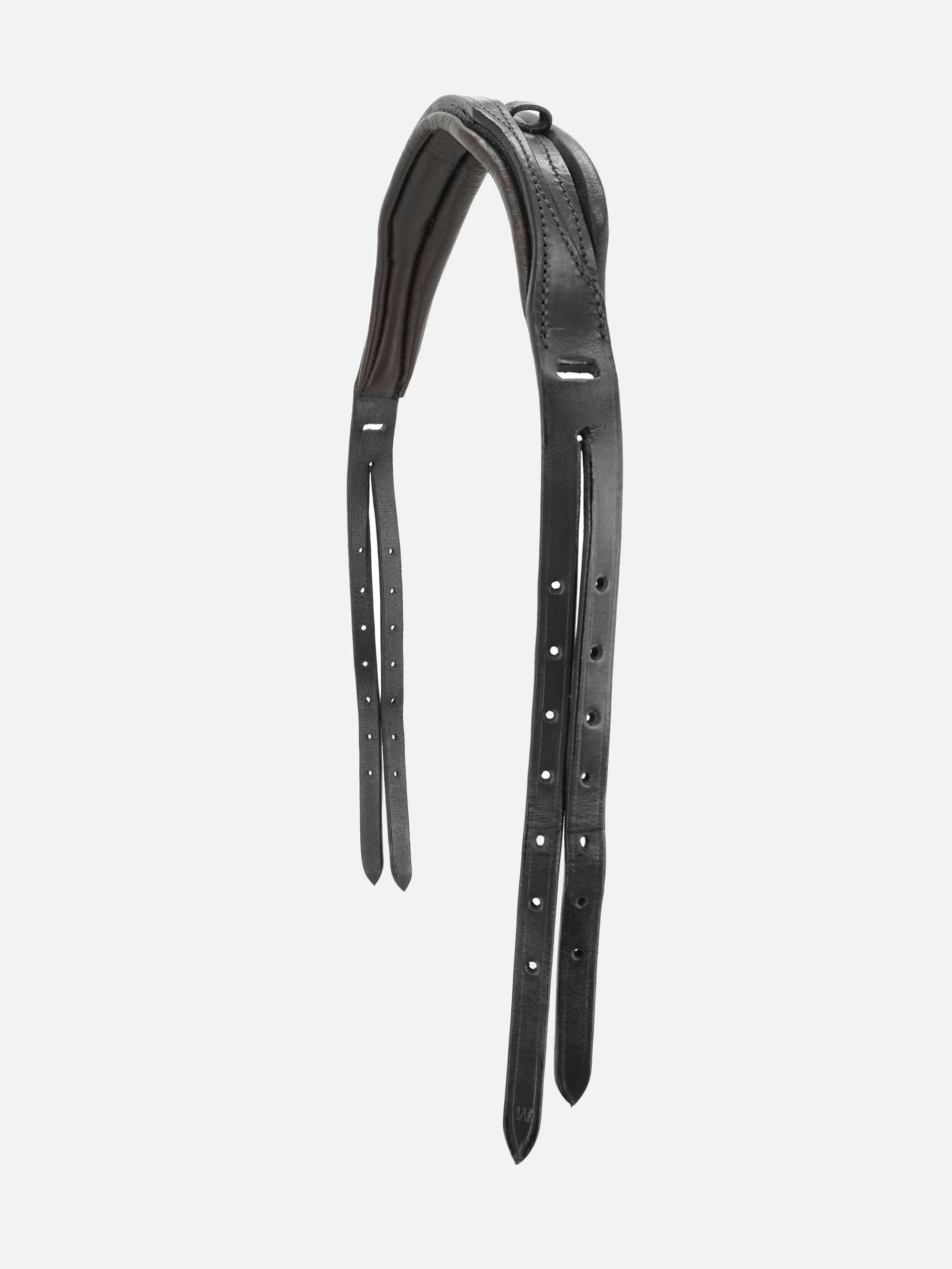 Kopfstück Comfort I in Schwarz, braun unterlegt mit zwei Strippen