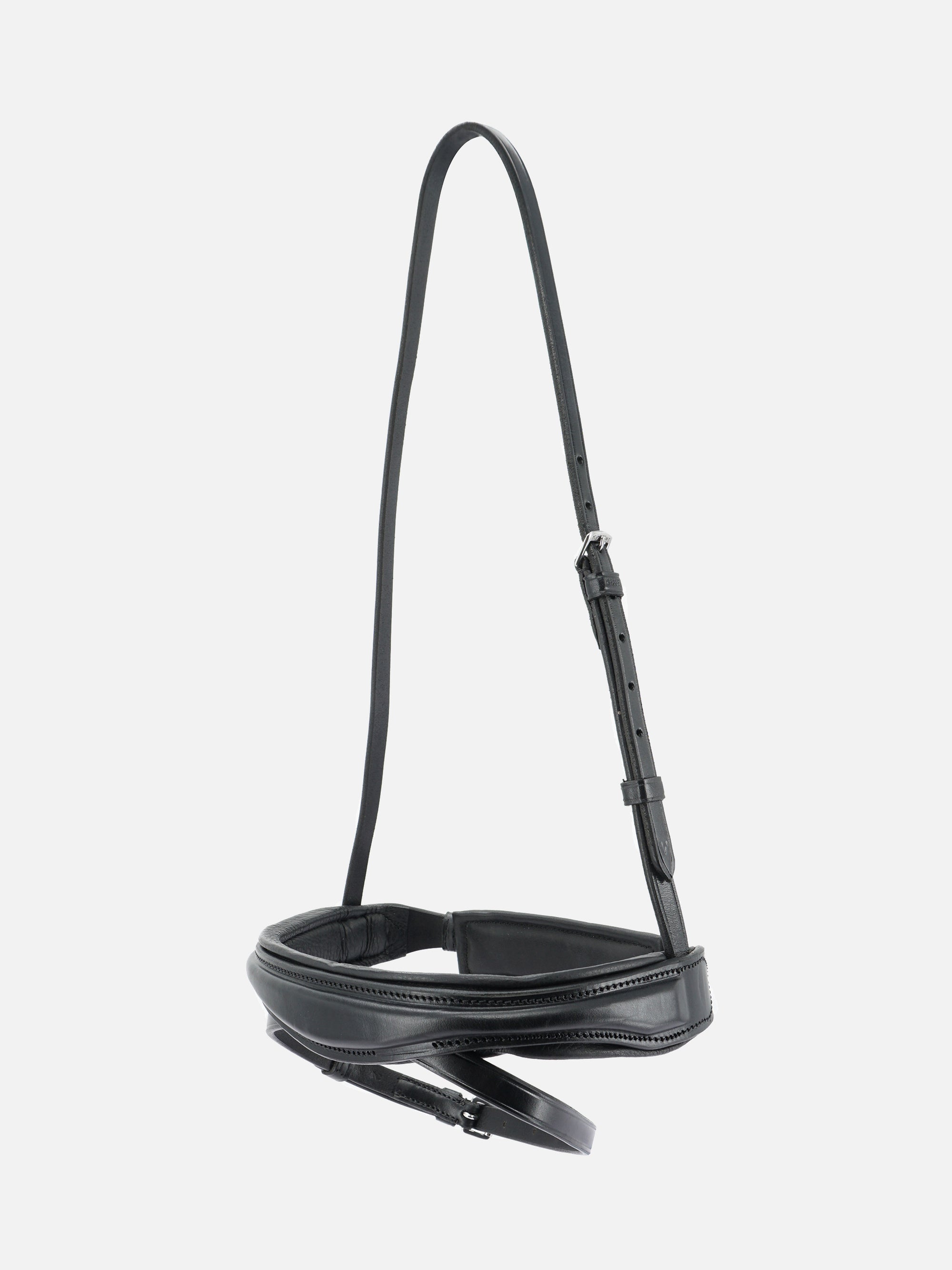 Englisch kombiniertes Reithalfter Perseus in Schwarz mit Chrombeschlägen