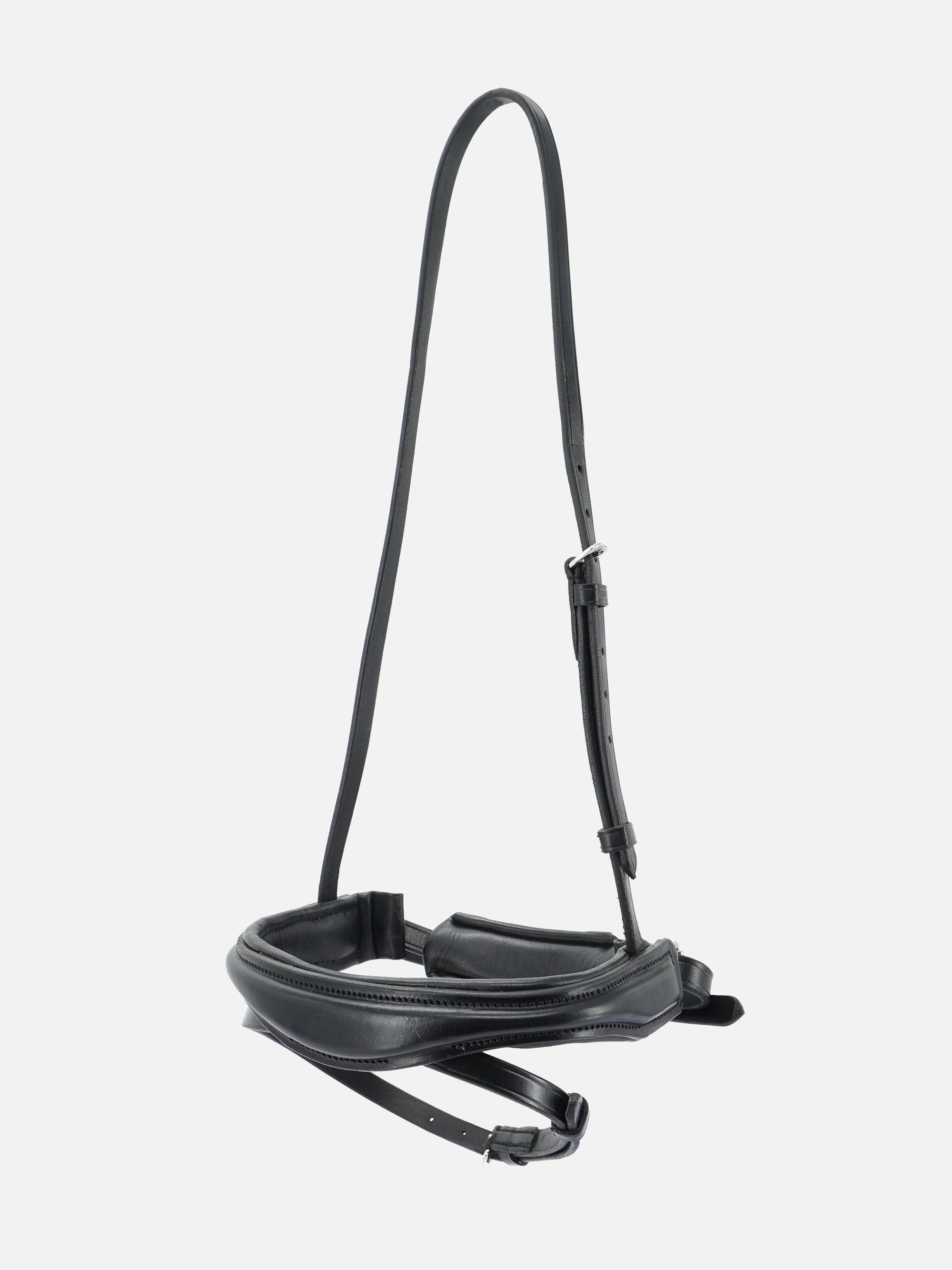 Schwedisches Reithalfter Perseus in Schwarz mit Chrombeschlägen