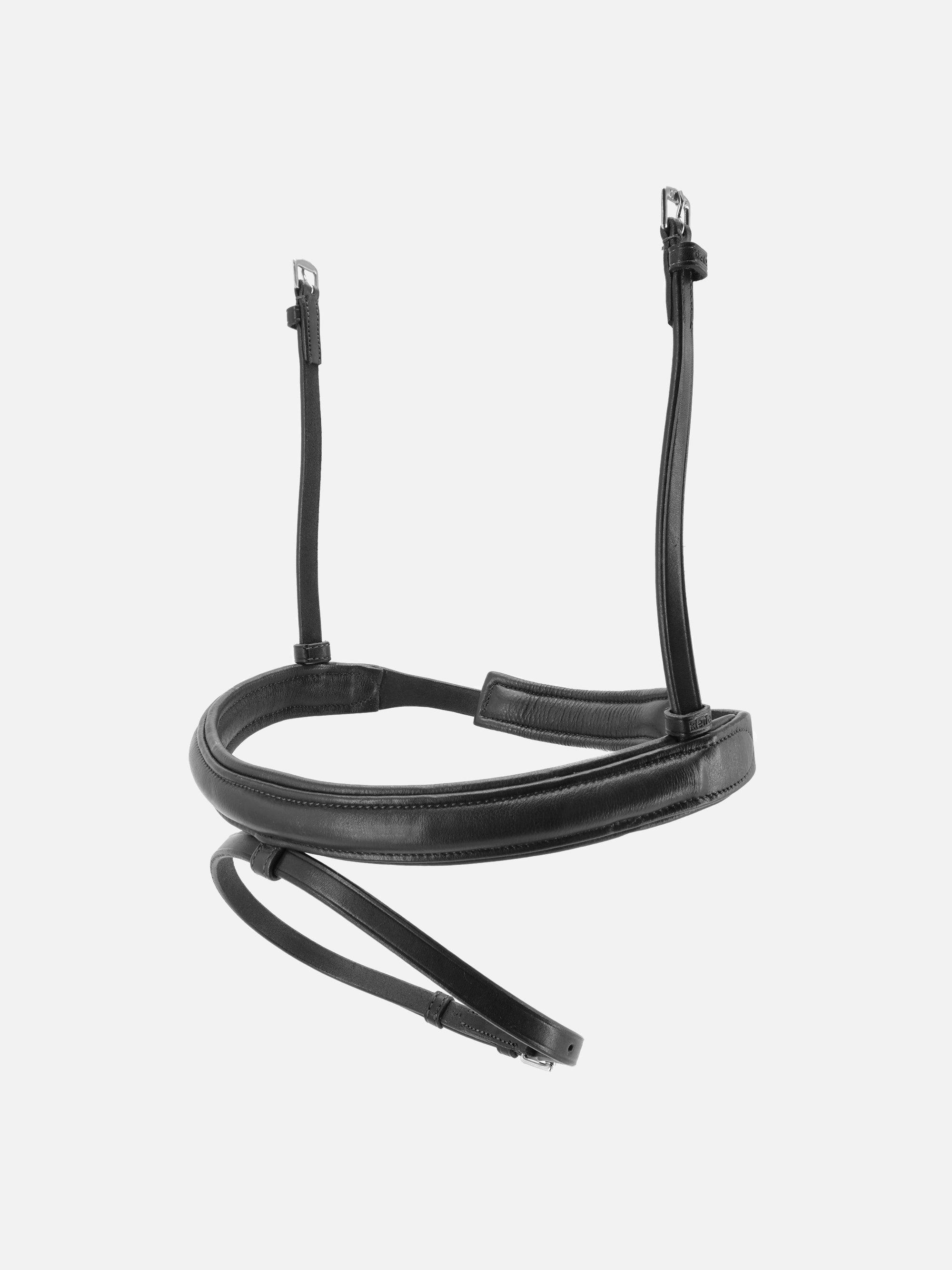 Englisch kombiniertes Reithalfter Kieffer Ultrasoft® in Schwarz mit Chrombeschlägen