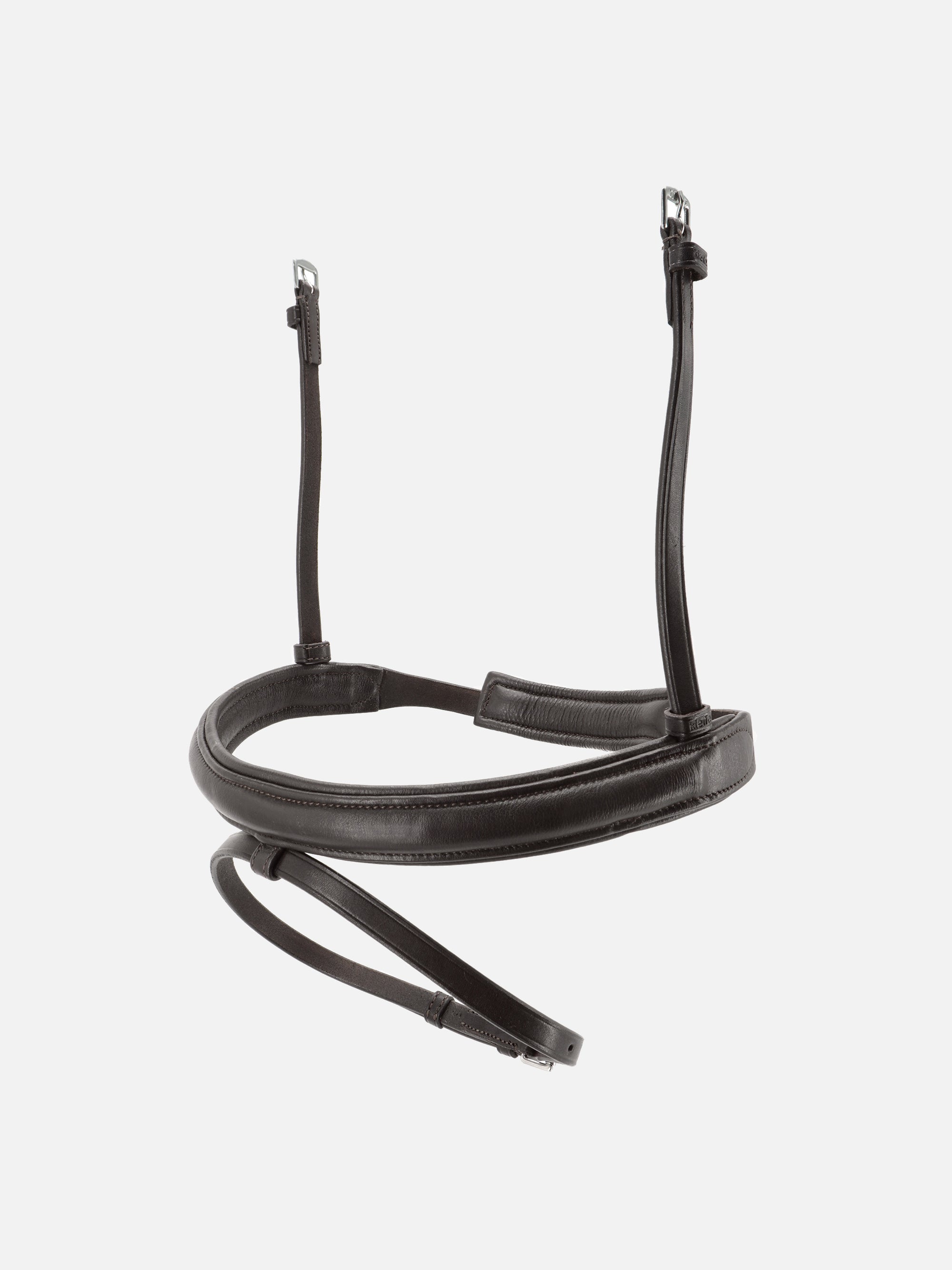 Englisch kombiniertes Reithalfter Kieffer Ultrasoft® in Braun mit Chrombeschlägen