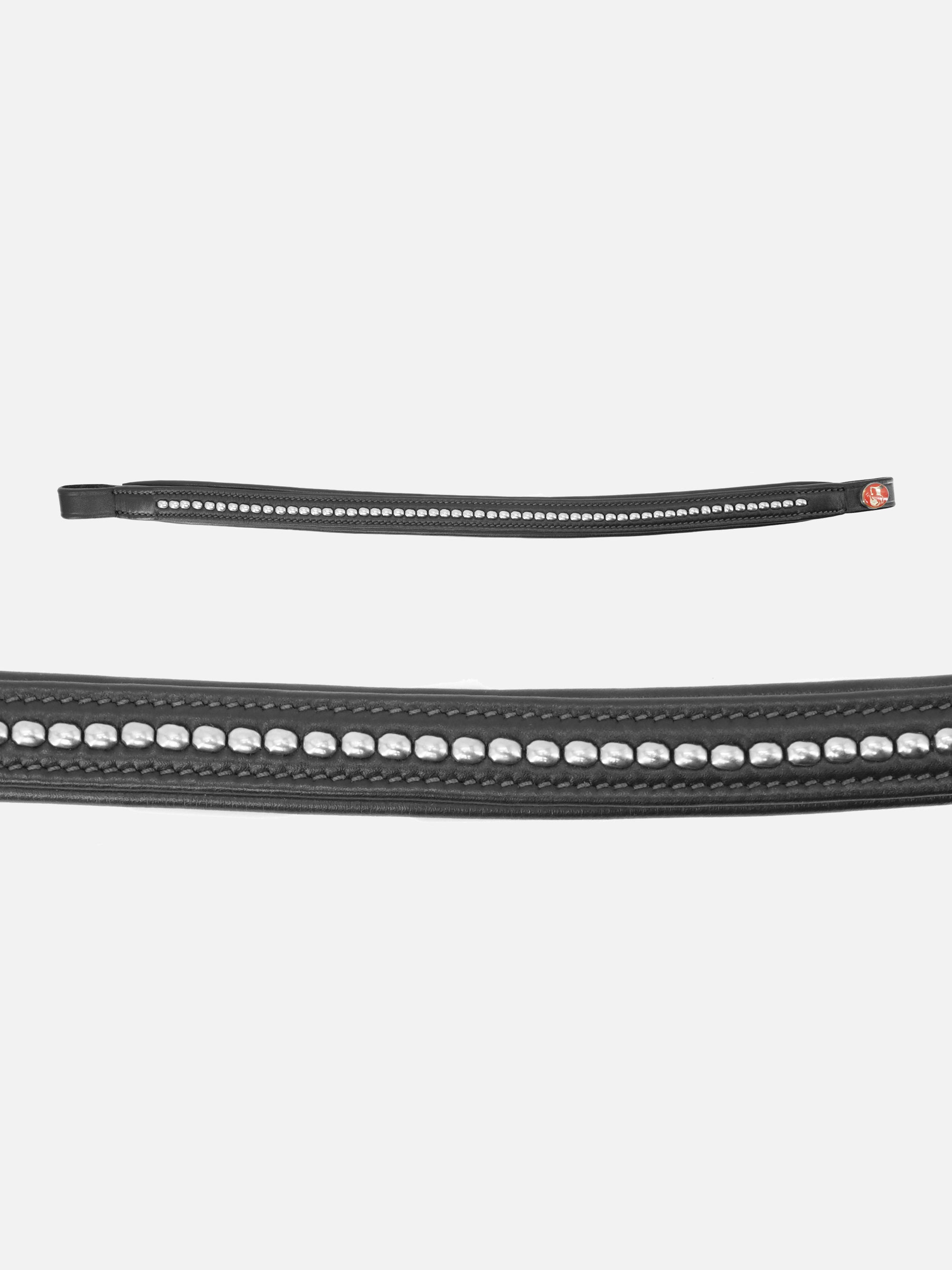 Stirnband Kieffer Ultrasoft® in Schwarz mit silberfarbenen Metallperlen