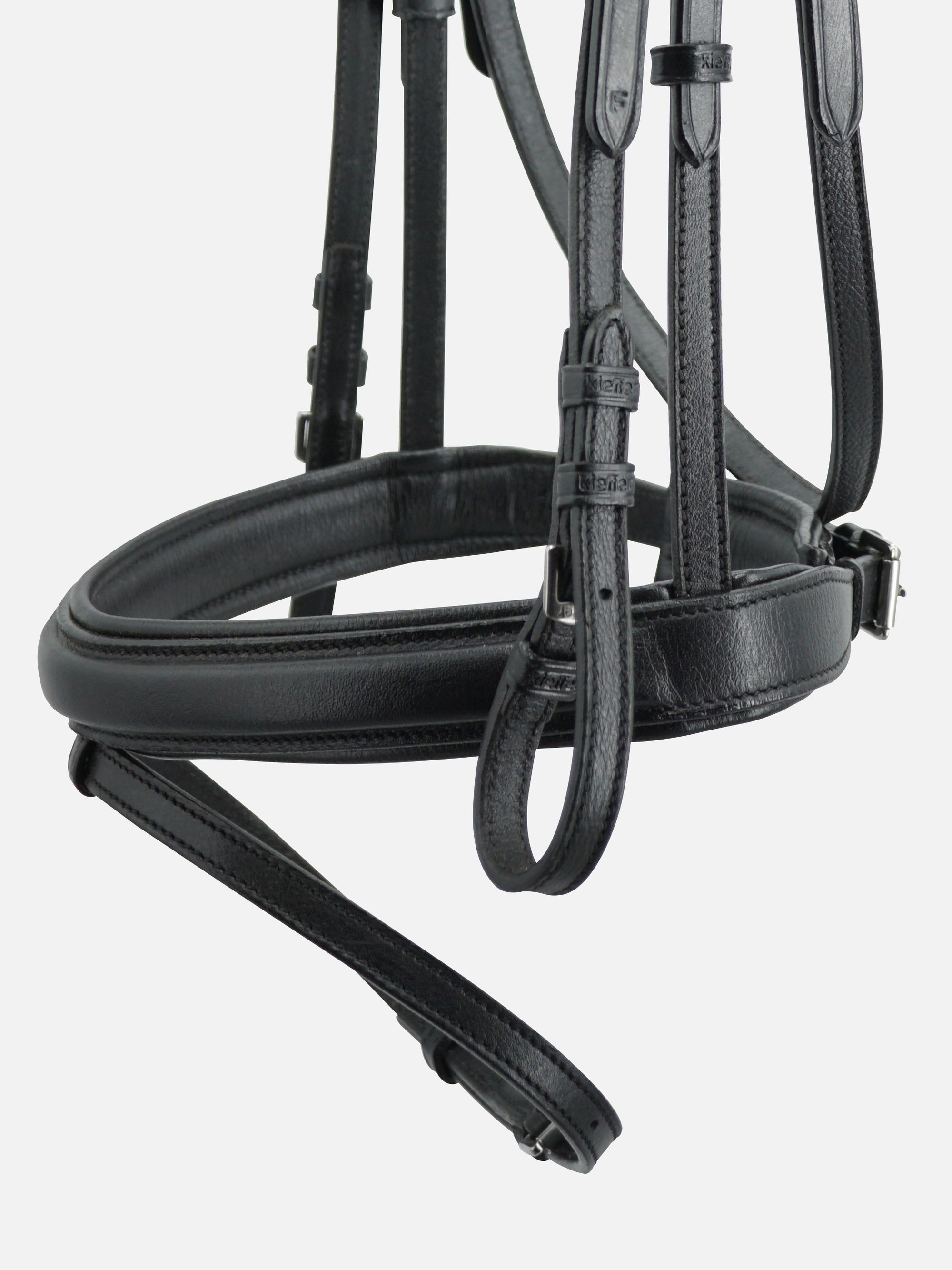 Trense Kieffer Ultrasoft® Economy in Schwarz mit Chrombeschlägen: Reithalfter