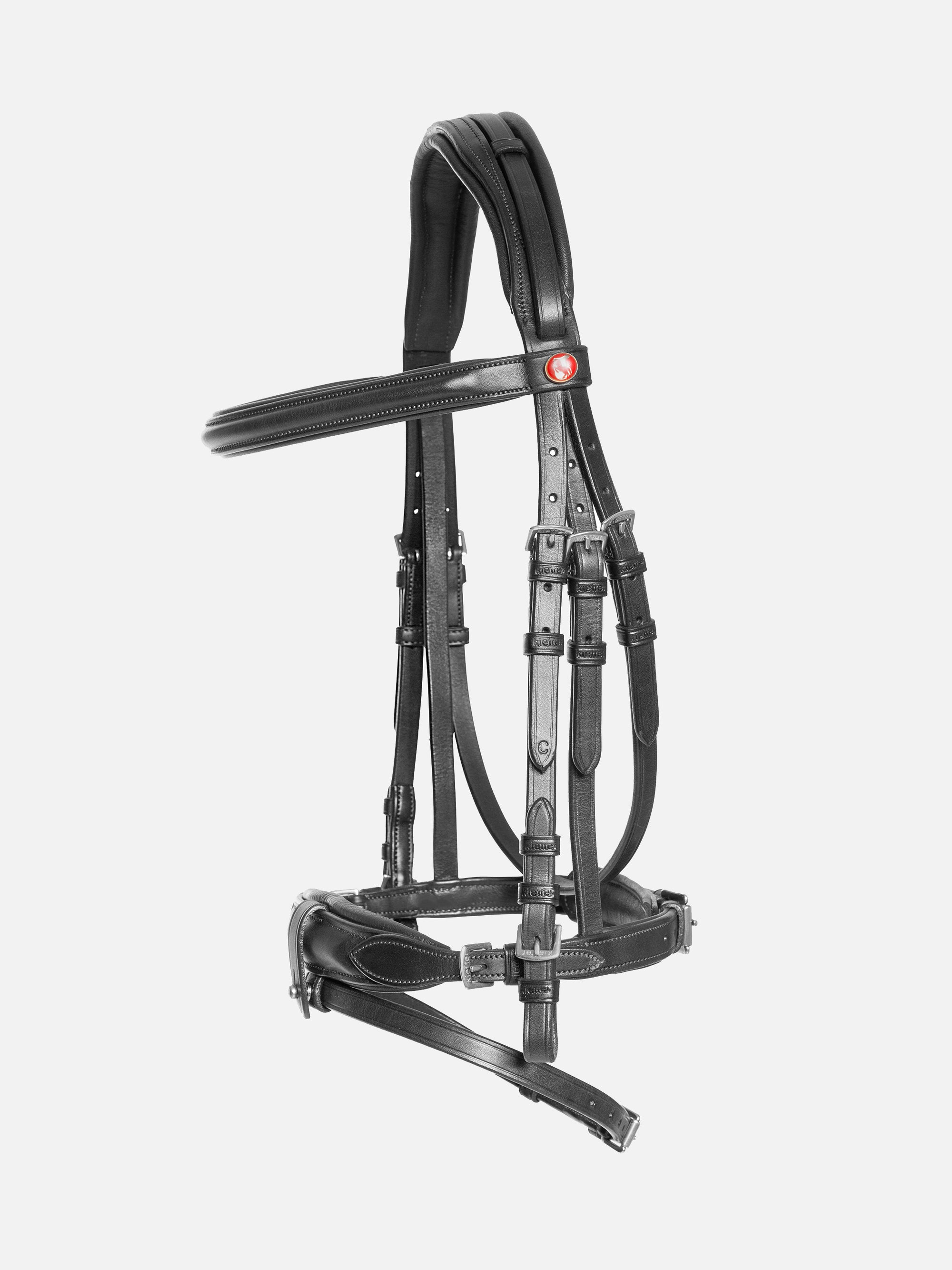 Trense Kieffer Ultrasoft® Unah in Schwarz mit Chrombeschlägen