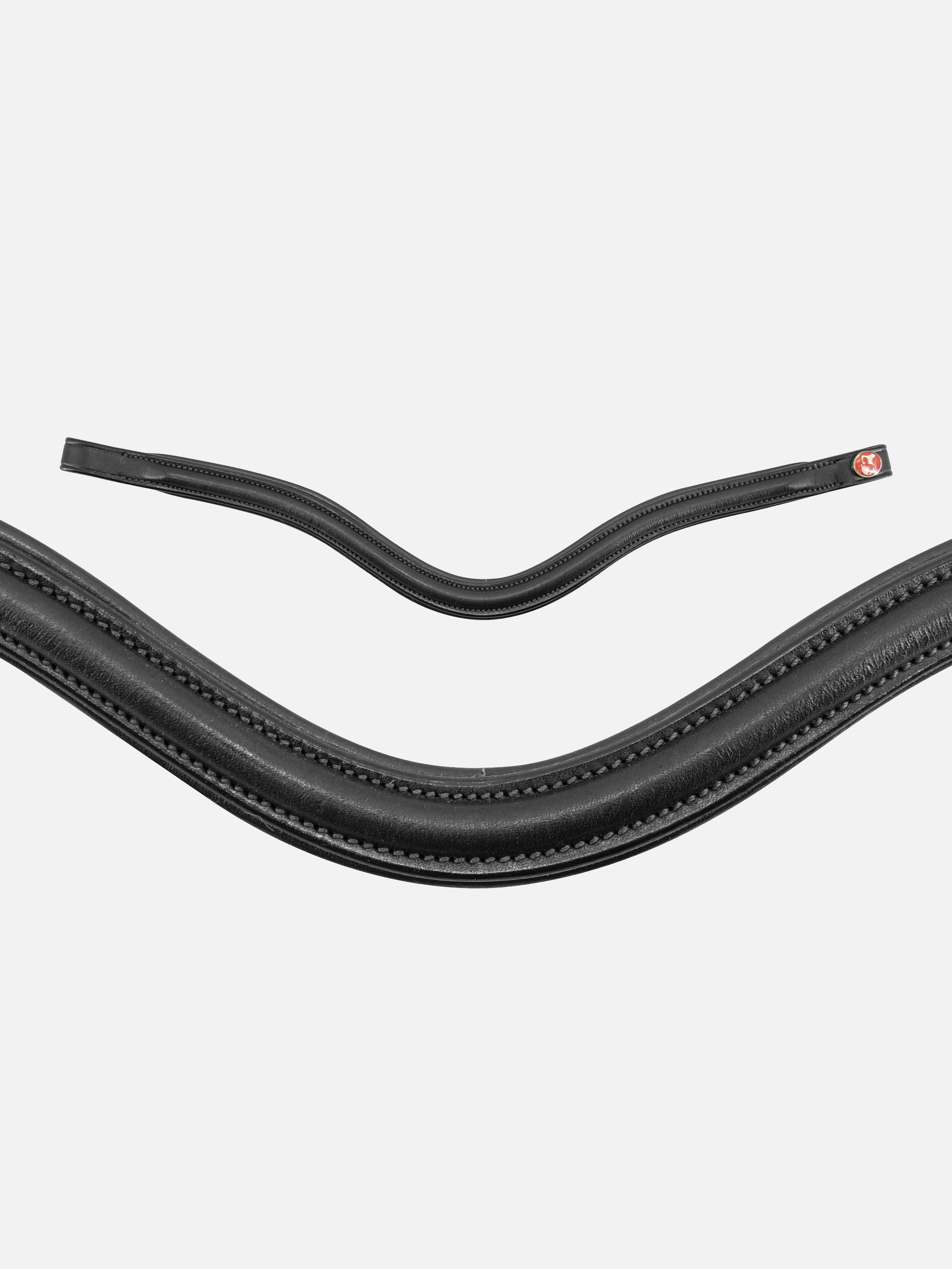 Detailfoto Trense Kieffer Ultrasoft® Haflinger in Schwarz: geschwungenes bombiertes Stirnband