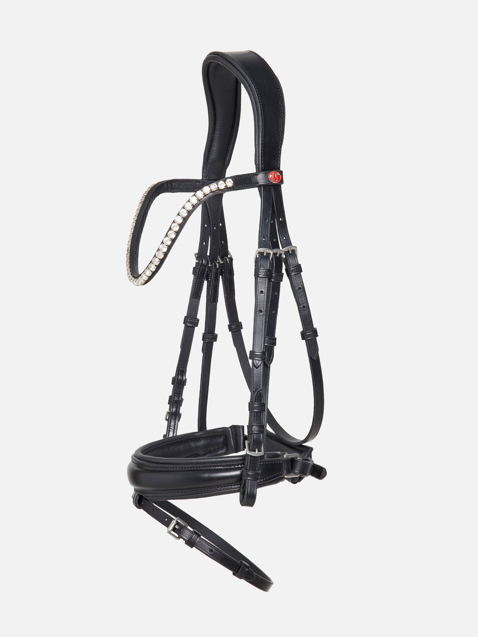 Trense Victoria II in Schwarz mit Chrombeschlägen