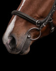 Detailfoto 2-in1 Zaum Kieffer Ultrasoft® Ava: geschwungenes Reithalfter mit eingeschnalltem Gebiss am Pferd