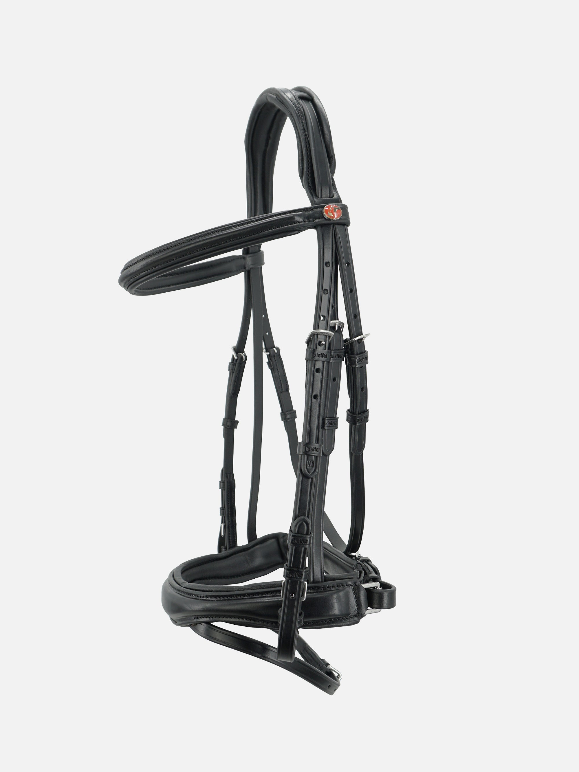 Trense Perseus in Schwarz mit Chrombeschlägen