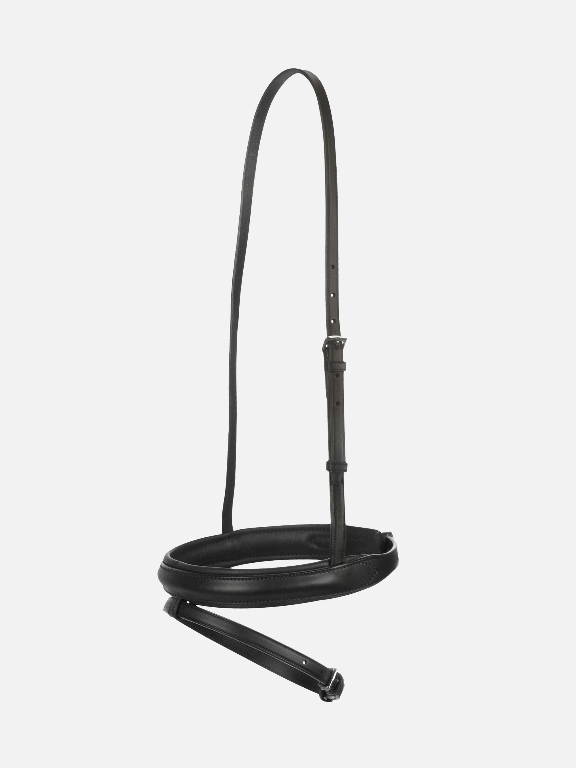 Englisch kombiniertes Reithalfter Belinda in Schwarz mit Chrombeschlägen