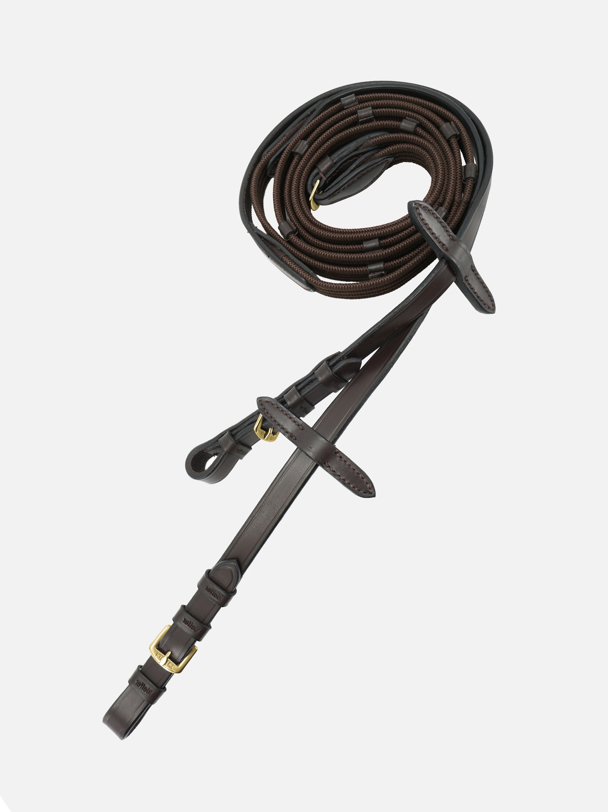 Gurtzügel Belinda in Braun mit Messingbeschlägen