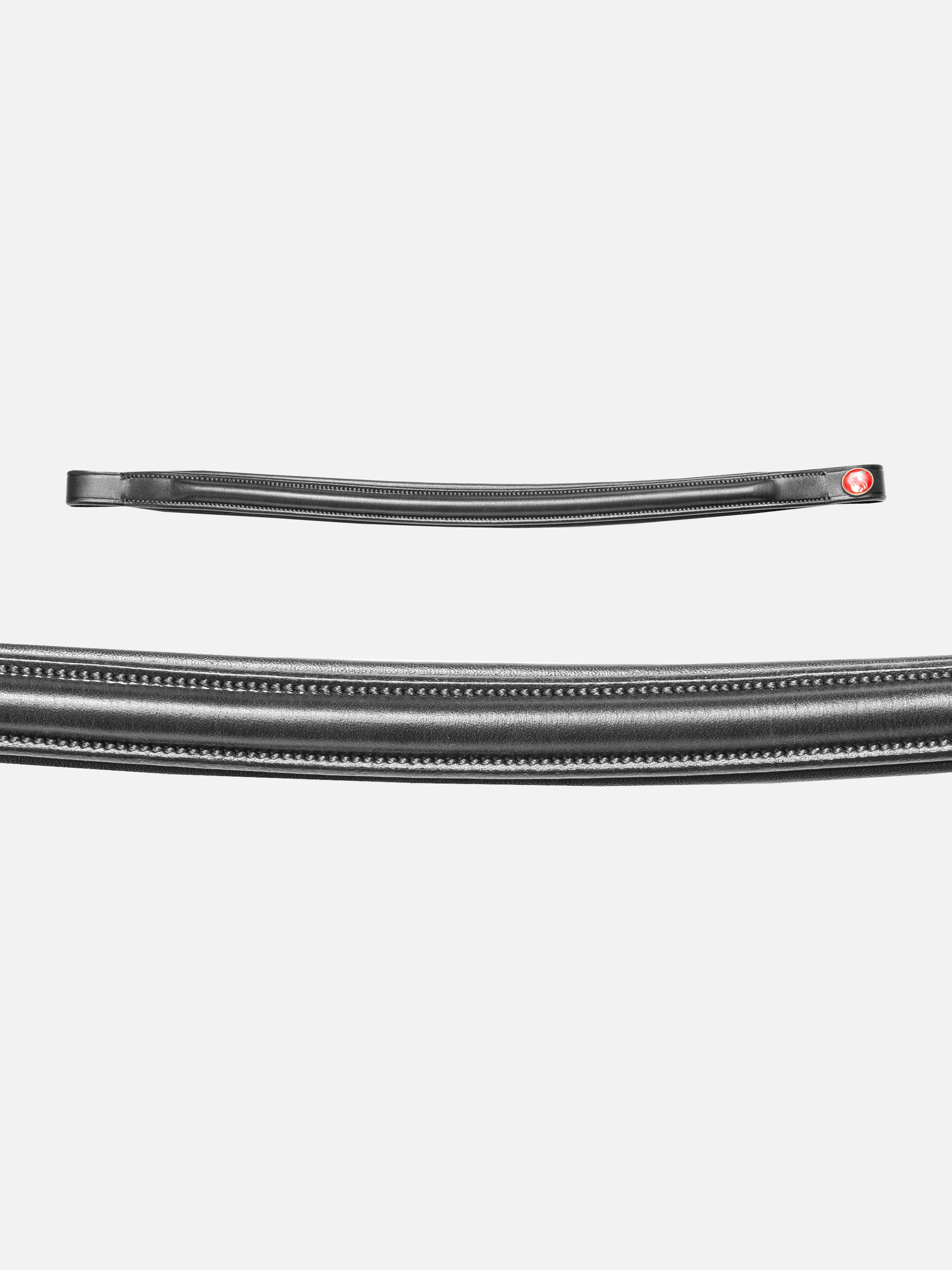 Trense Kieffer Ultrasoft® Unah in Schwarz mit Chrombeschlägen: bombiertes Stirnband