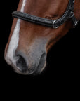 Detailfoto 2-in1 Zaum Kieffer Ultrasoft® Ava: geschwungenes Reithalfter ohne Gebiss am Pferd