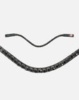 Detailfoto 2-in1 Zaum Kieffer Ultrasoft® Ava: geschwungenes Stirnband mit schwarzen Kristallen