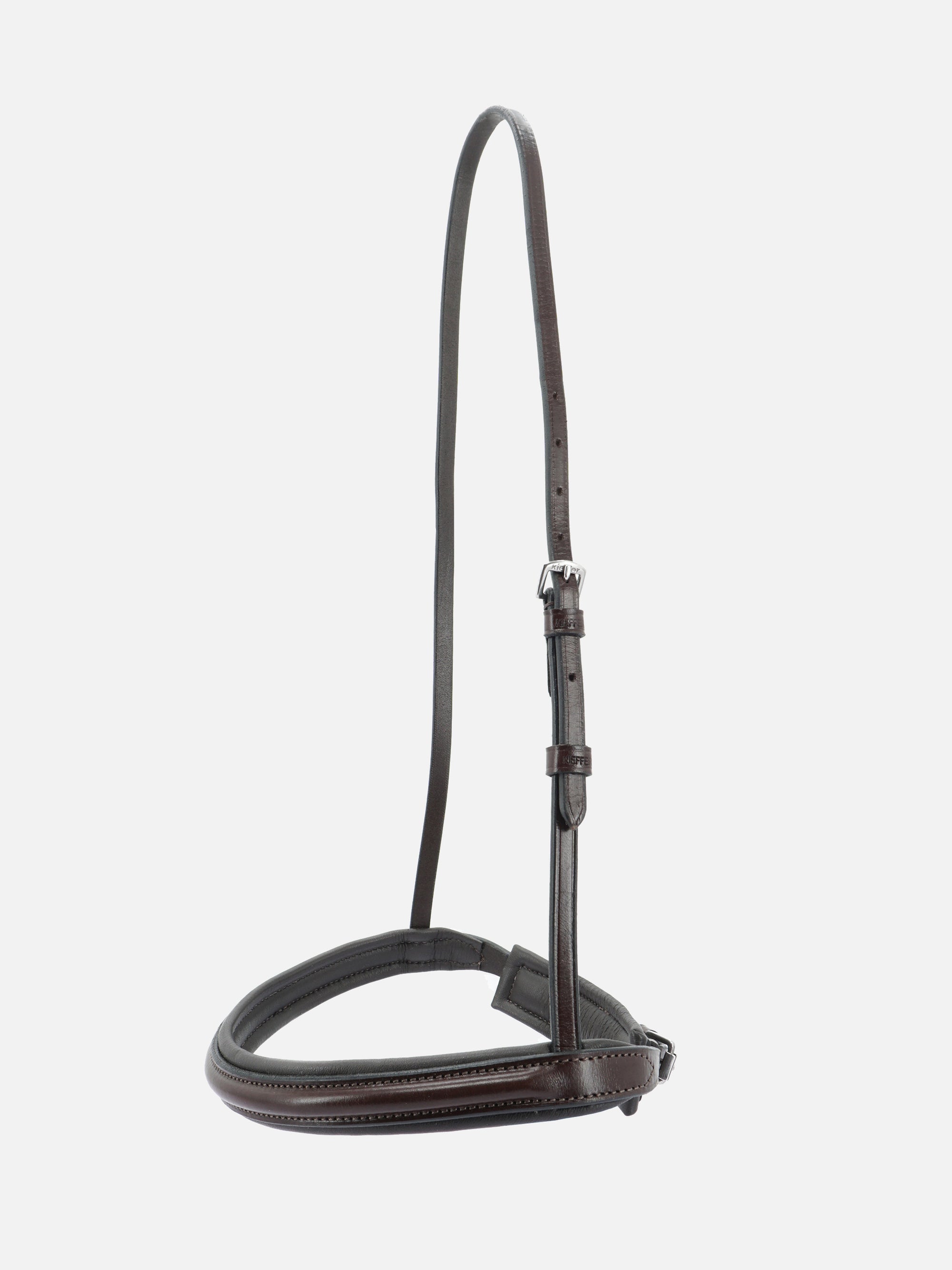 Englisches Kandaren-Reithalfter Anja Beran in Braun mit Chrombeschlägen