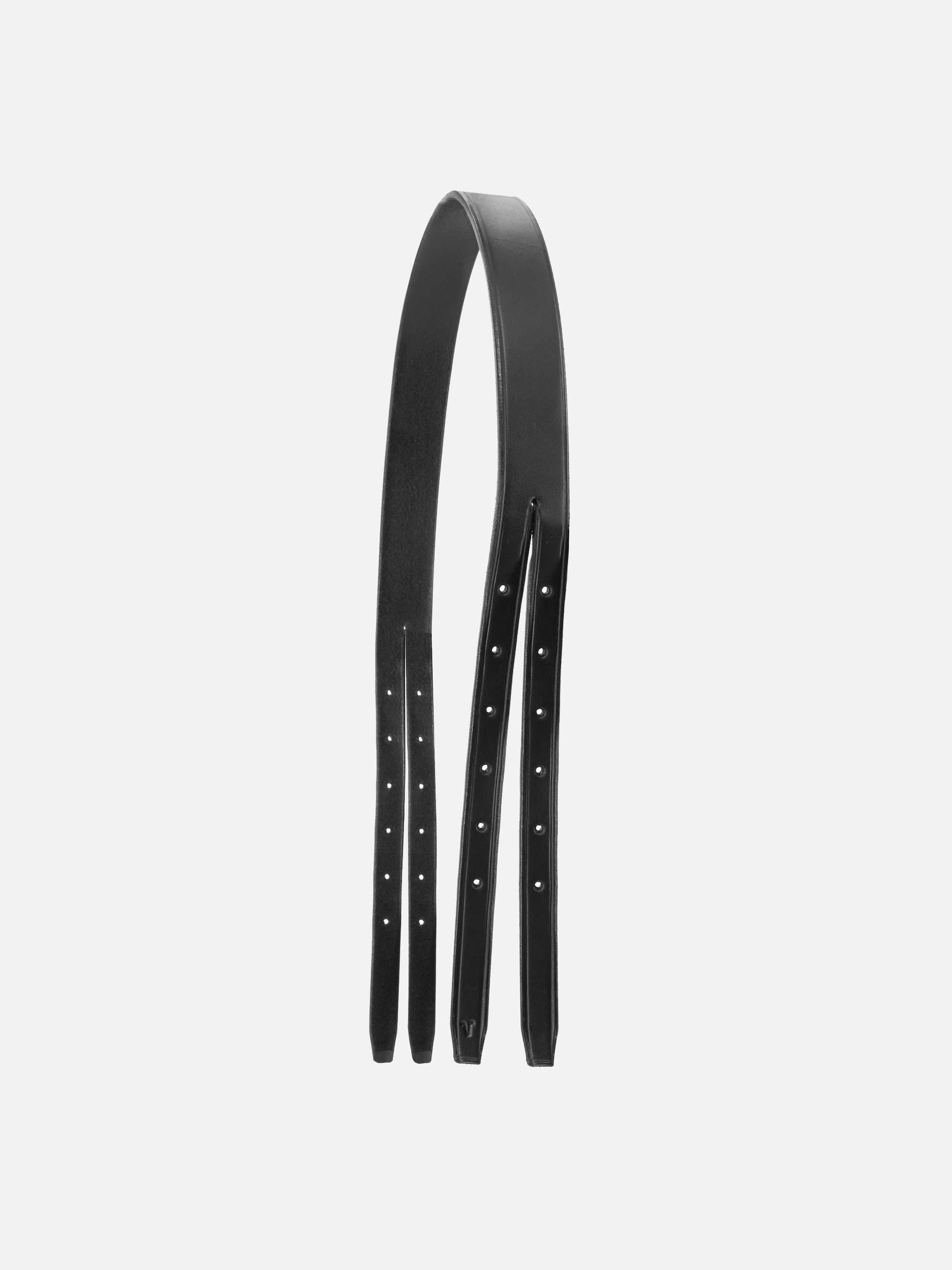 Kopfstück Belinda in Schwarz mit Chrombeschlägen