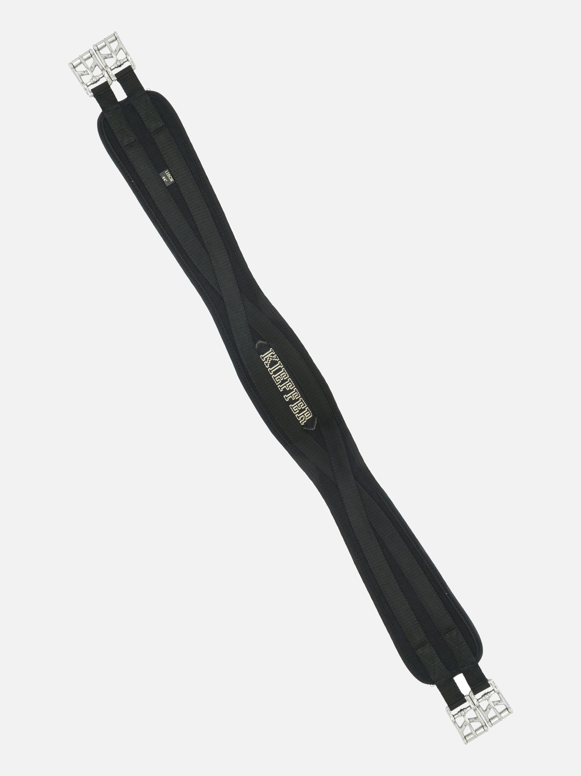 Langgurt Air-Tex ohne Elastik in Schwarz mit Rollschnallen