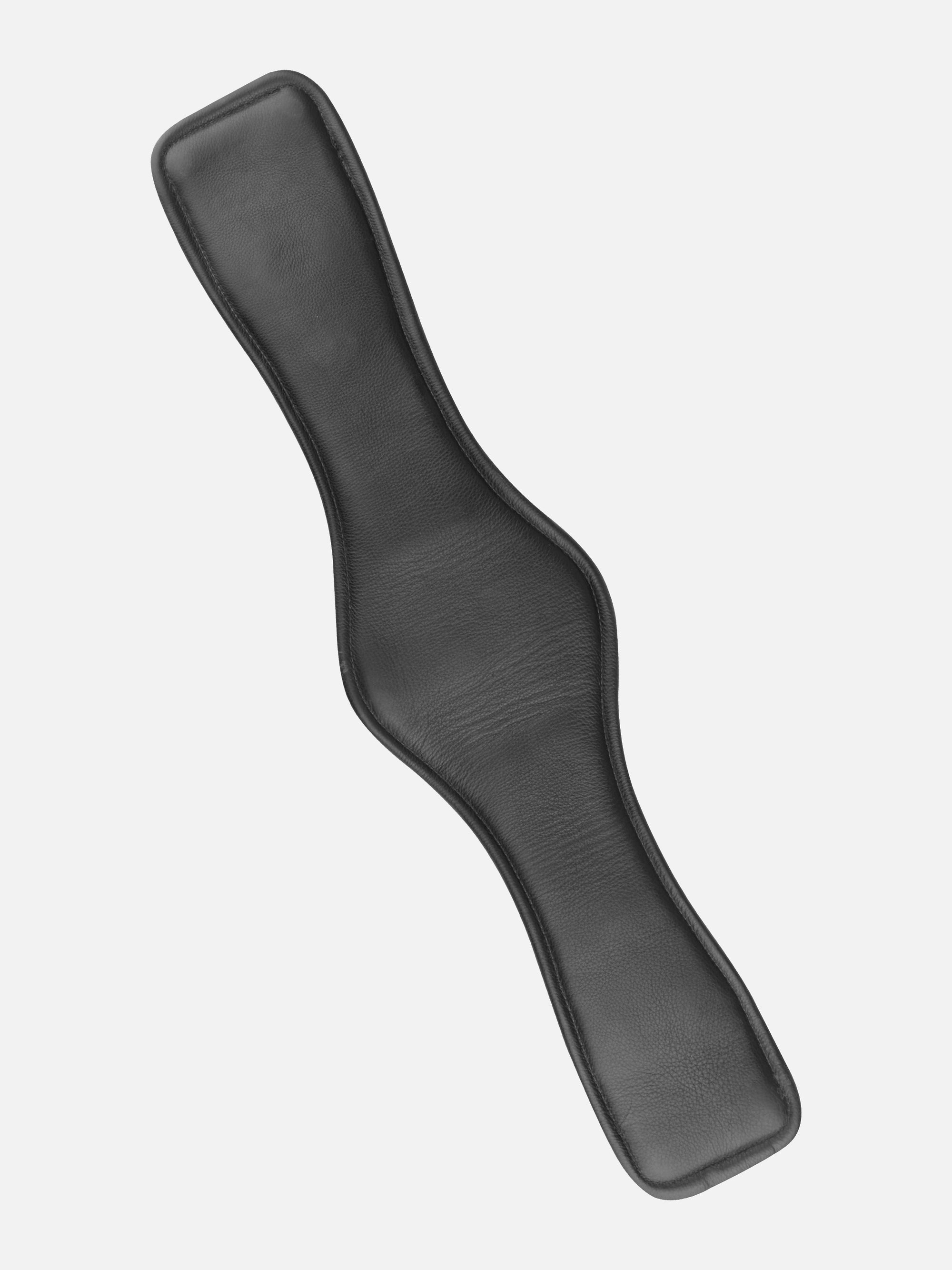 Unterseite Leder-Kurzgurt Kieffer Ultrasoft® mit Bauchauflage in Schwarz