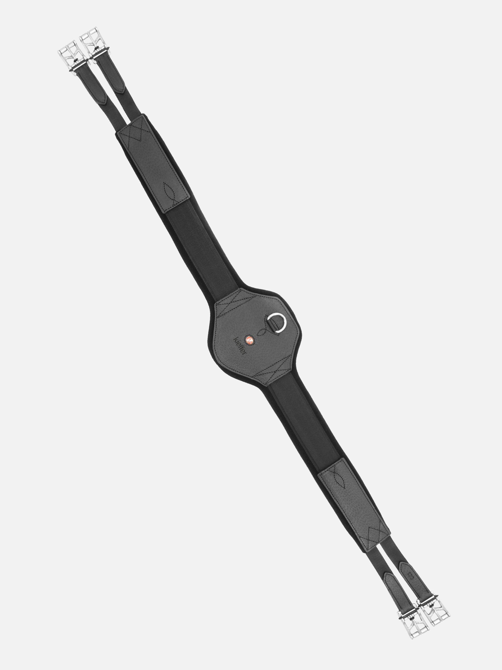 Langgurt Kieffer EquiConnect® in Schwarz mit Rollschnallen und Elastomerband