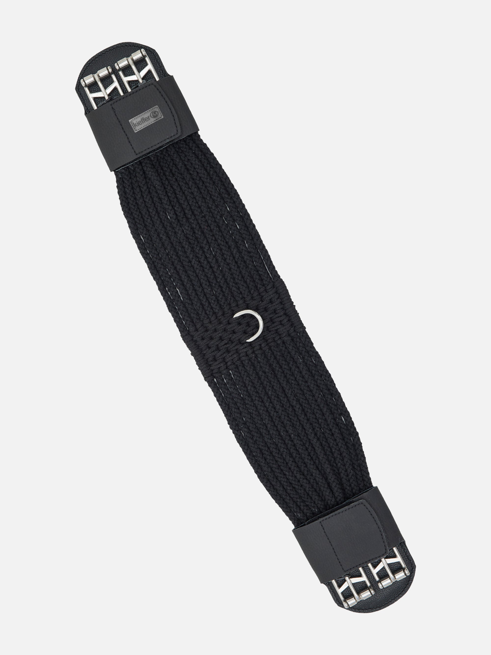 Kurzgurt Cotton Contour in Schwarz mit Rollschnallen und Elastomerband