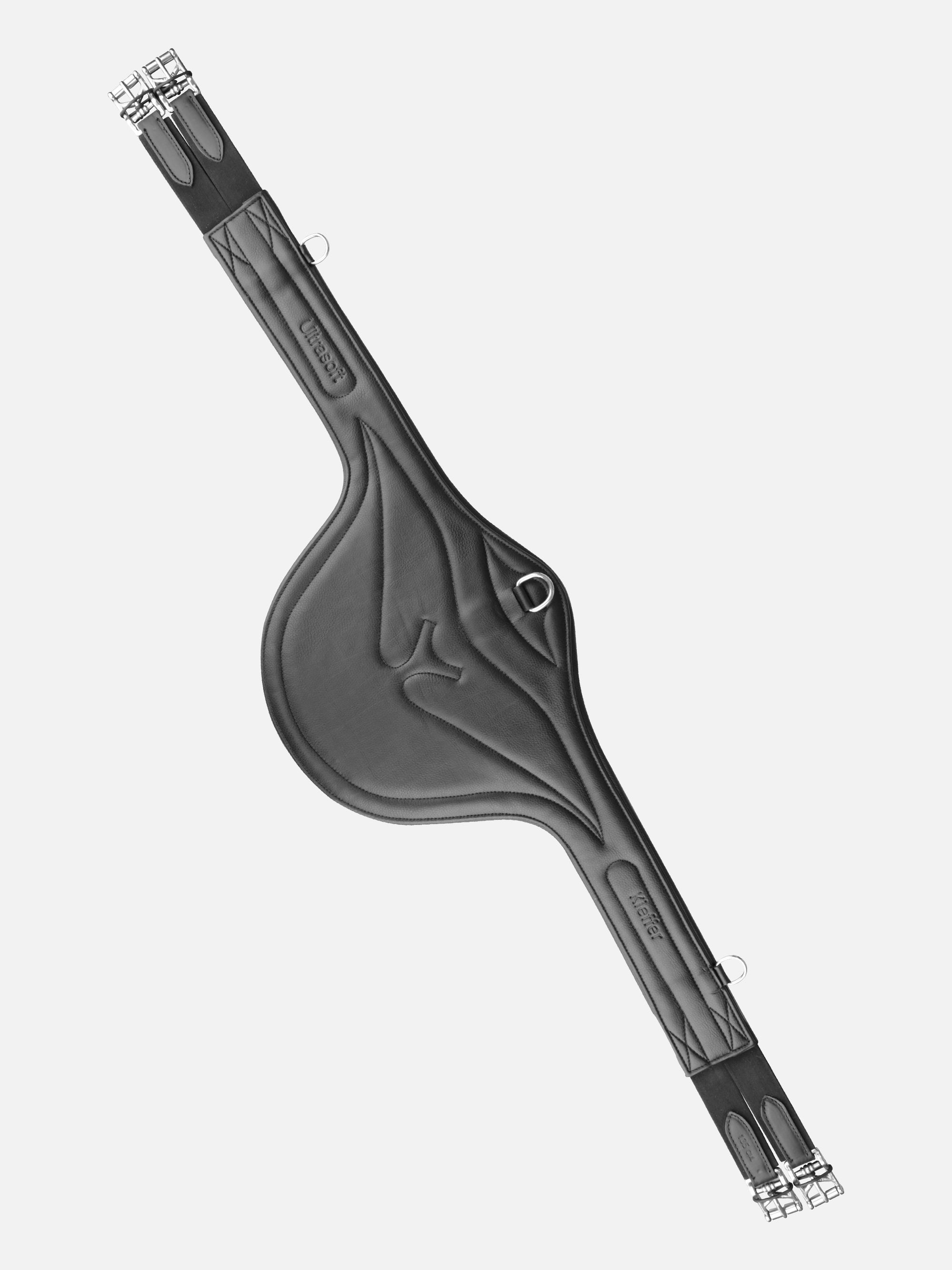 Stollenschutzgurt Kieffer Ultrasoft® in Schwarz mit Rollschnallen und Elastomerband