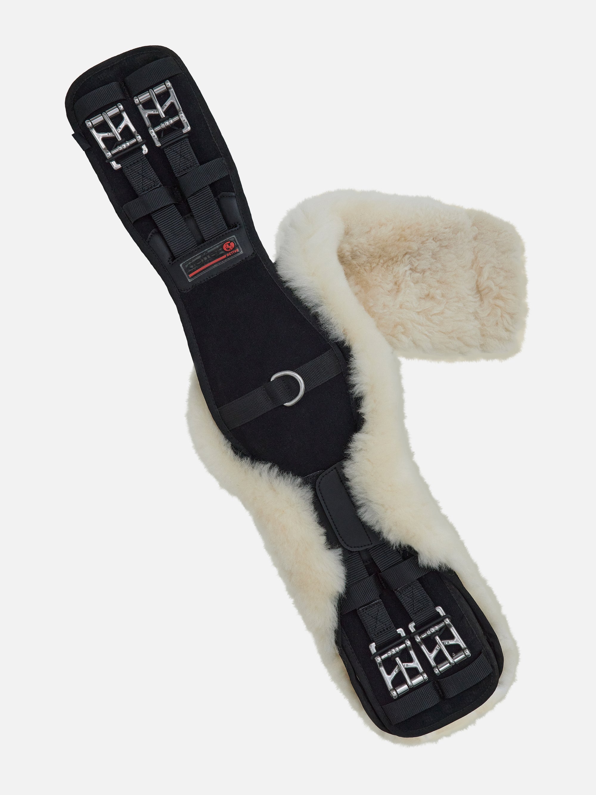 Kurzgurt Air-Tex Lambskin + in Schwarz mit abnehmbarer Echt-Lammfell-Unterlage