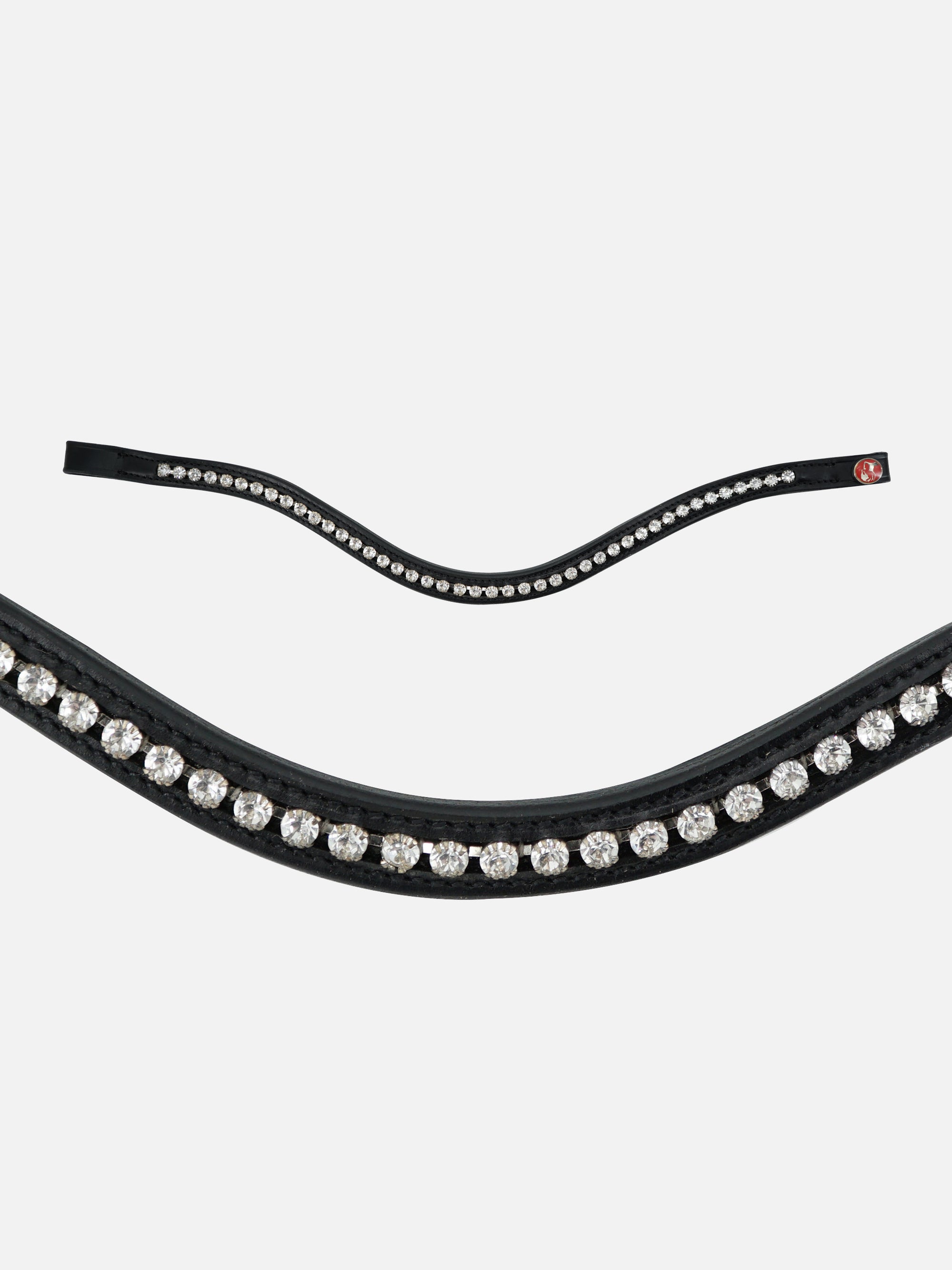 Kandaren-Stirnband Paris in Schwarz mit weißen Swarovski® Kristallen