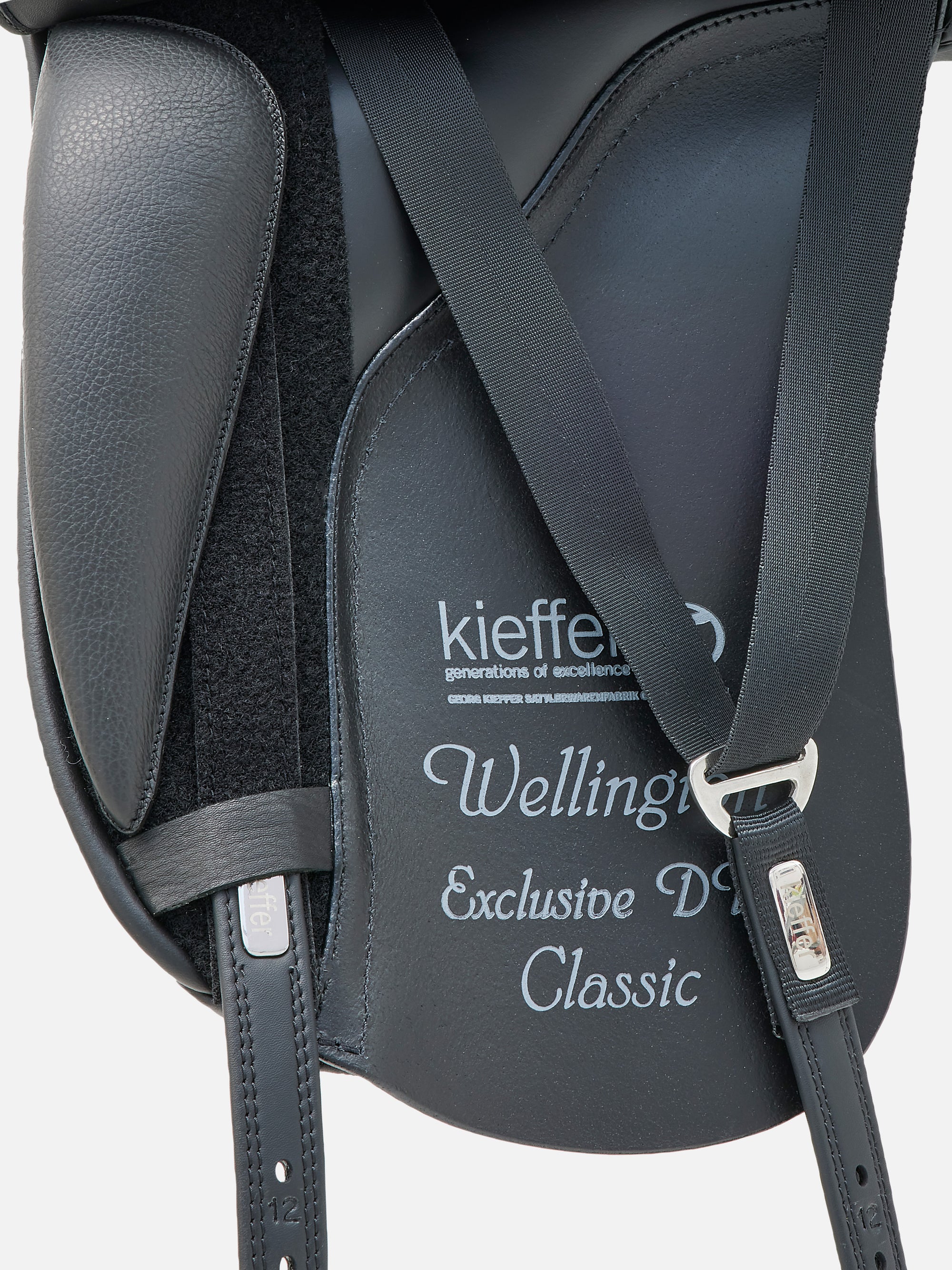 Blick unter das Sattelblatt von Dressursattel Wellington