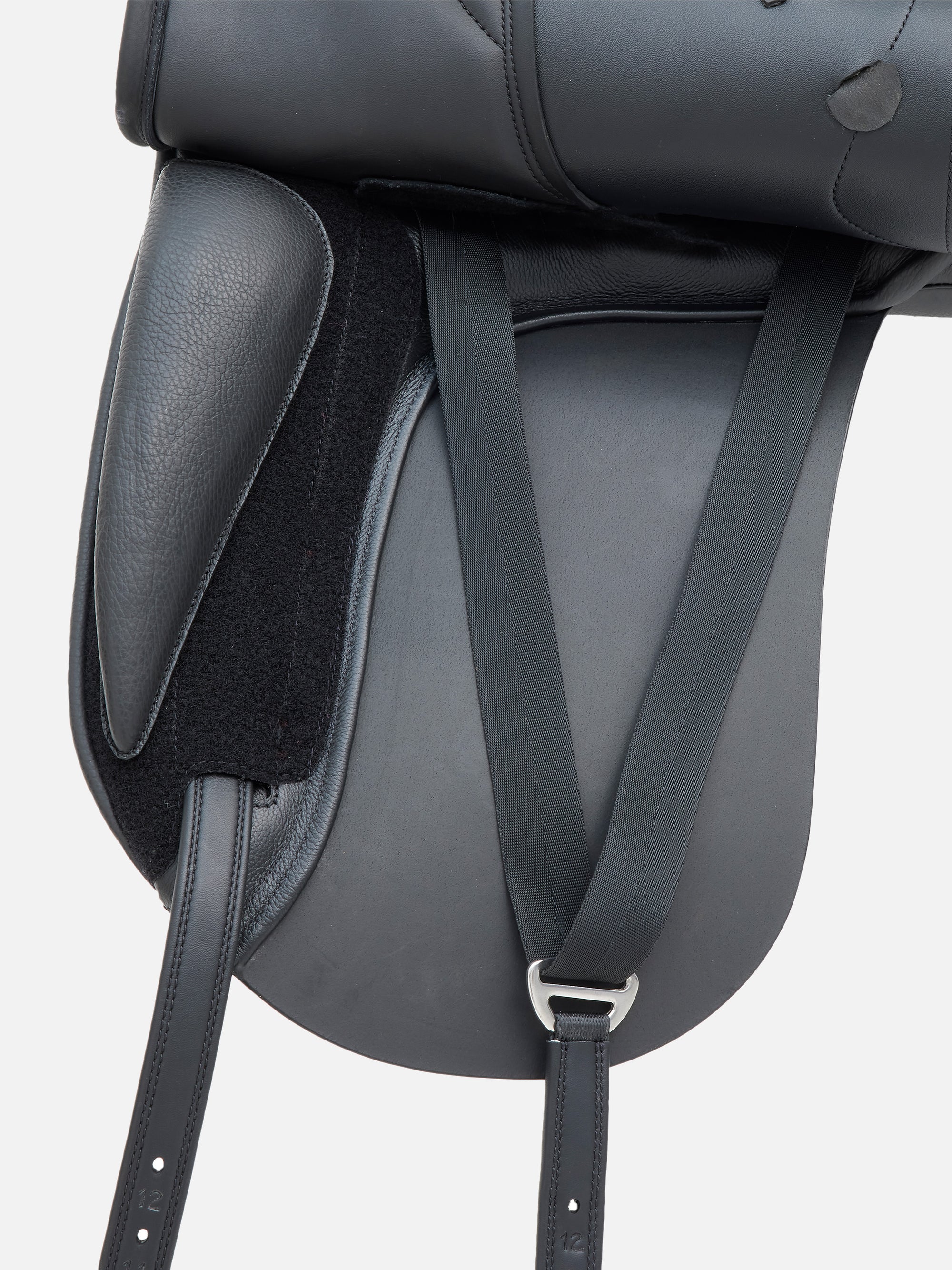 Blick unter das Sattelblatt von Dressursattel Passion Two mit Klettpausche