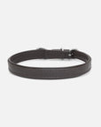 Vorderansicht schlichtes Hundehalsband Kieffer Ultrasoft® in Braun