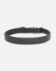 Vorderansicht schlichtes Hundehalsband Kieffer Ultrasoft® in Schwarz
