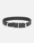 Rückansicht schlichtes Hundehalsband Kieffer Ultrasoft® in Schwarz