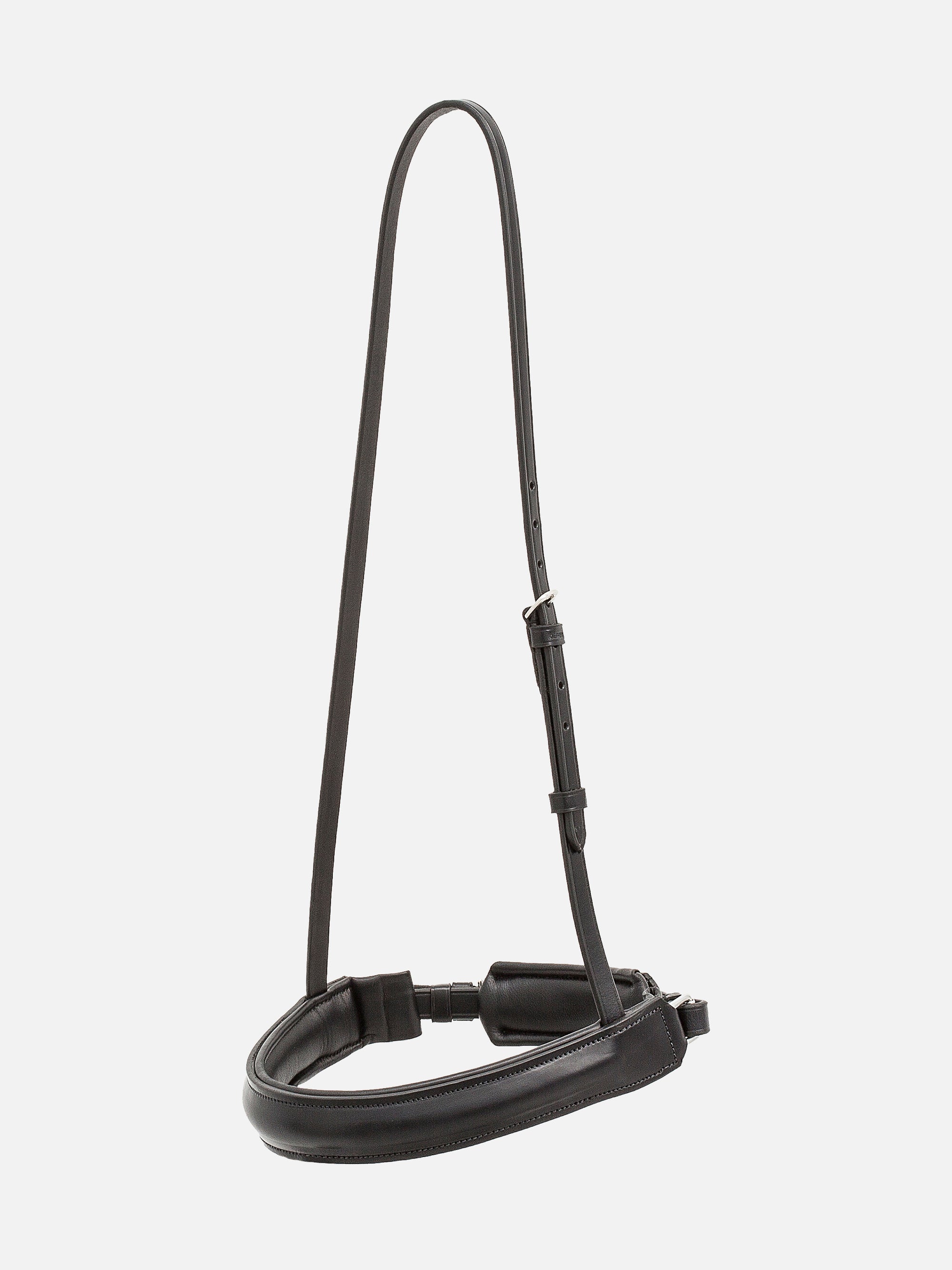 Schwedisches Kandaren-Reithalfter Comfort Lyon in Schwarz mit Chrombeschlägen