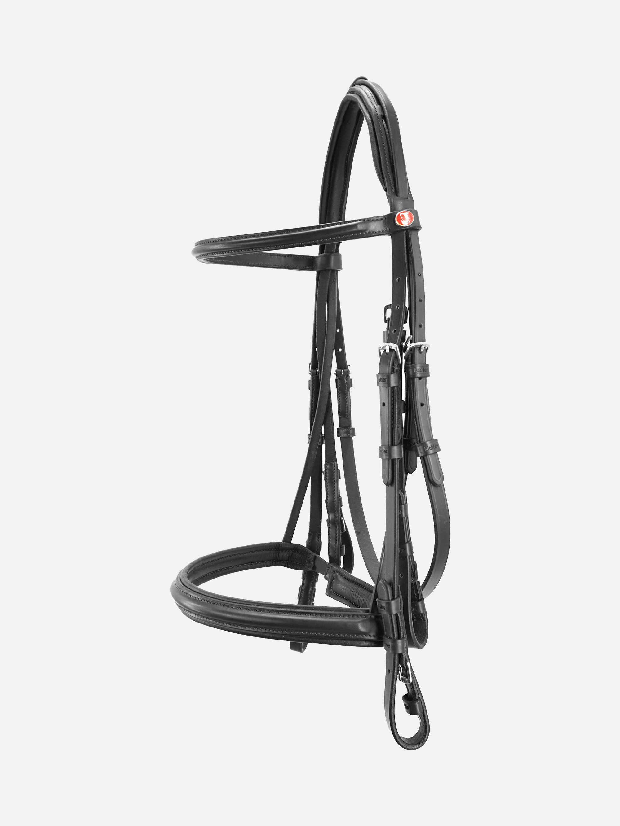 Kandare Anja Beran in Schwarz mit Chrombeschlägen