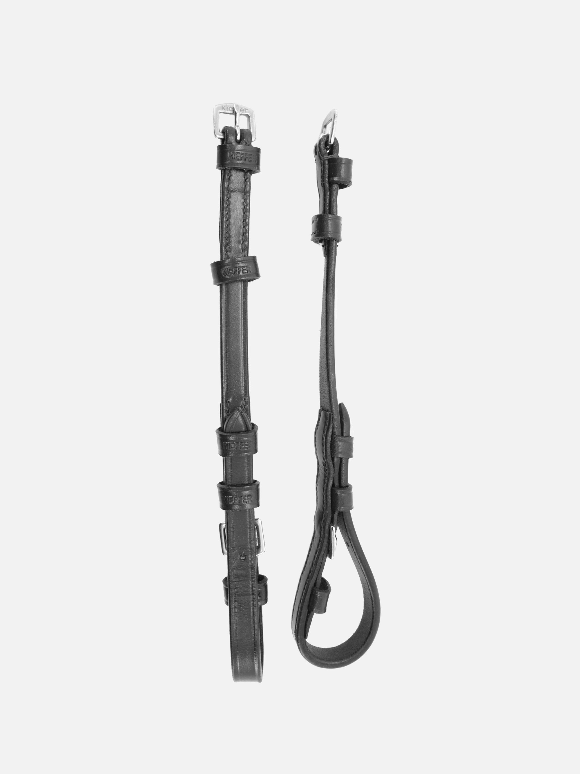 Kandaren-Backenstück Anja Beran mit Schnalle für Trensengebiss in Schwarz mit Chrombeschlägen