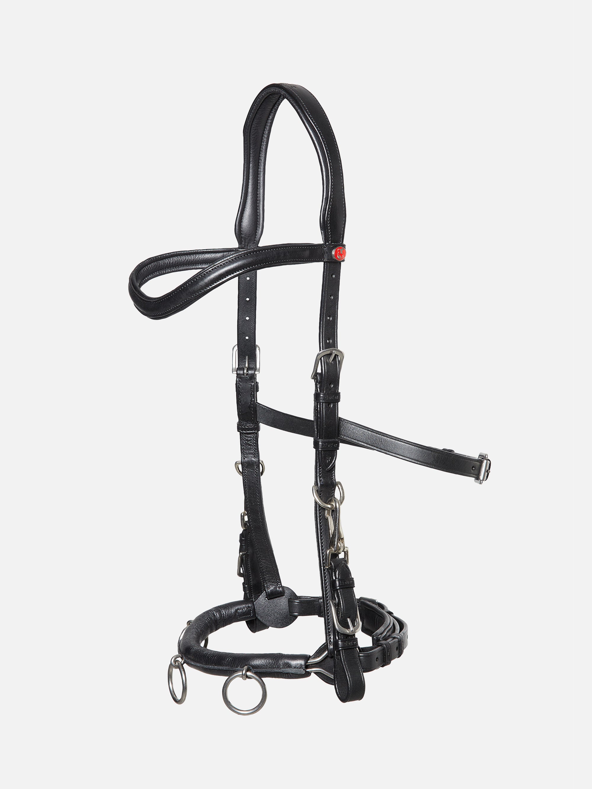 Kappzaum Kieffer Ultrasoft® in Schwarz mit Chrombeschlägen