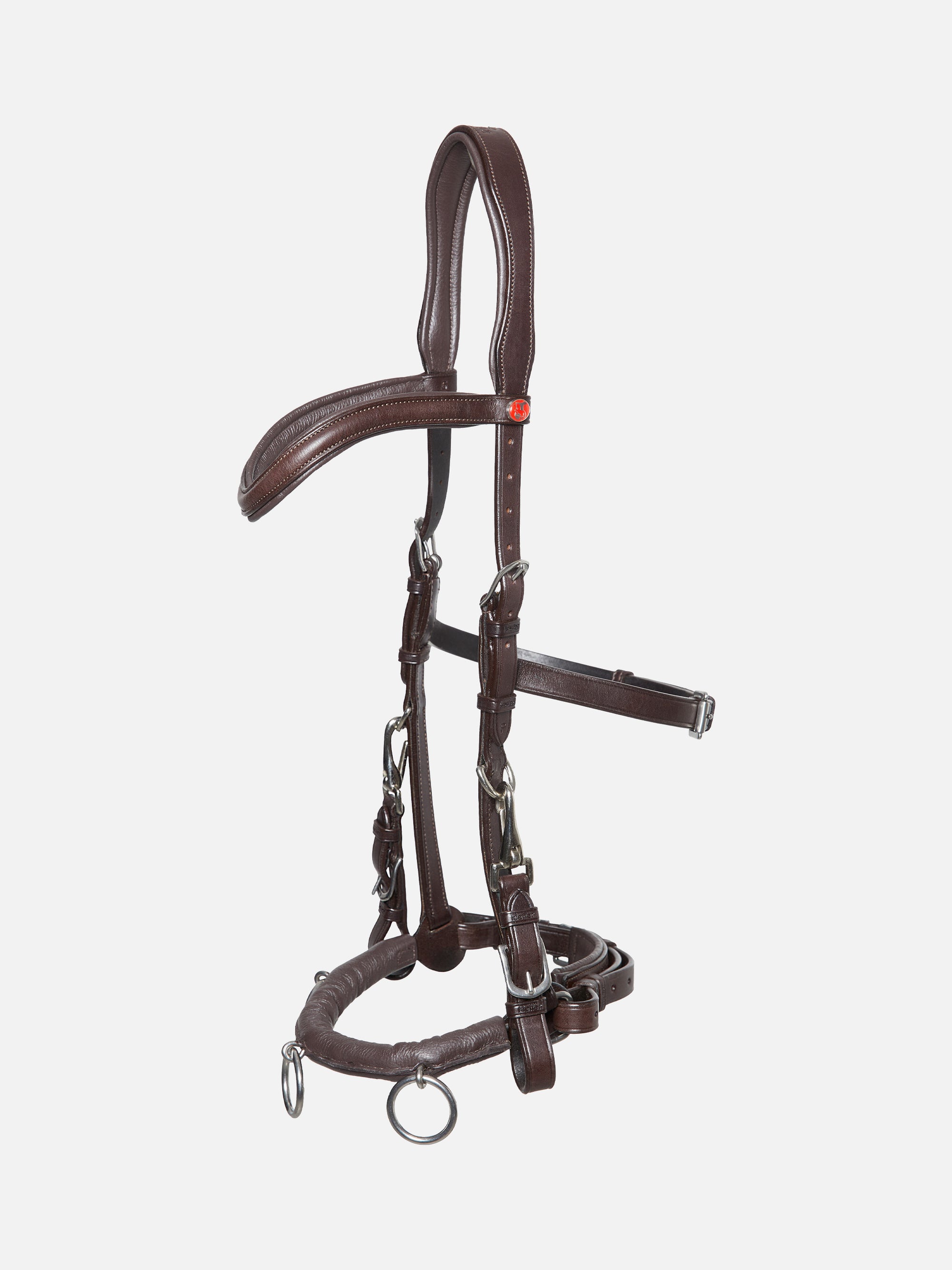 Kappzaum Kieffer Ultrasoft® in Braun mit Chrombeschlägen