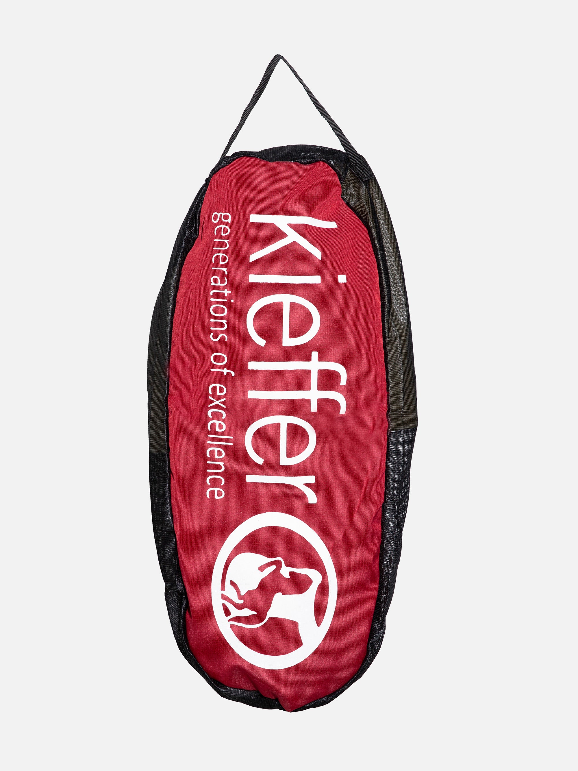 Zaumtasche für Transport und Aufbewahrung aus burgundfarben Nylon und luftdurchlässigen Mesh-Einsätzen