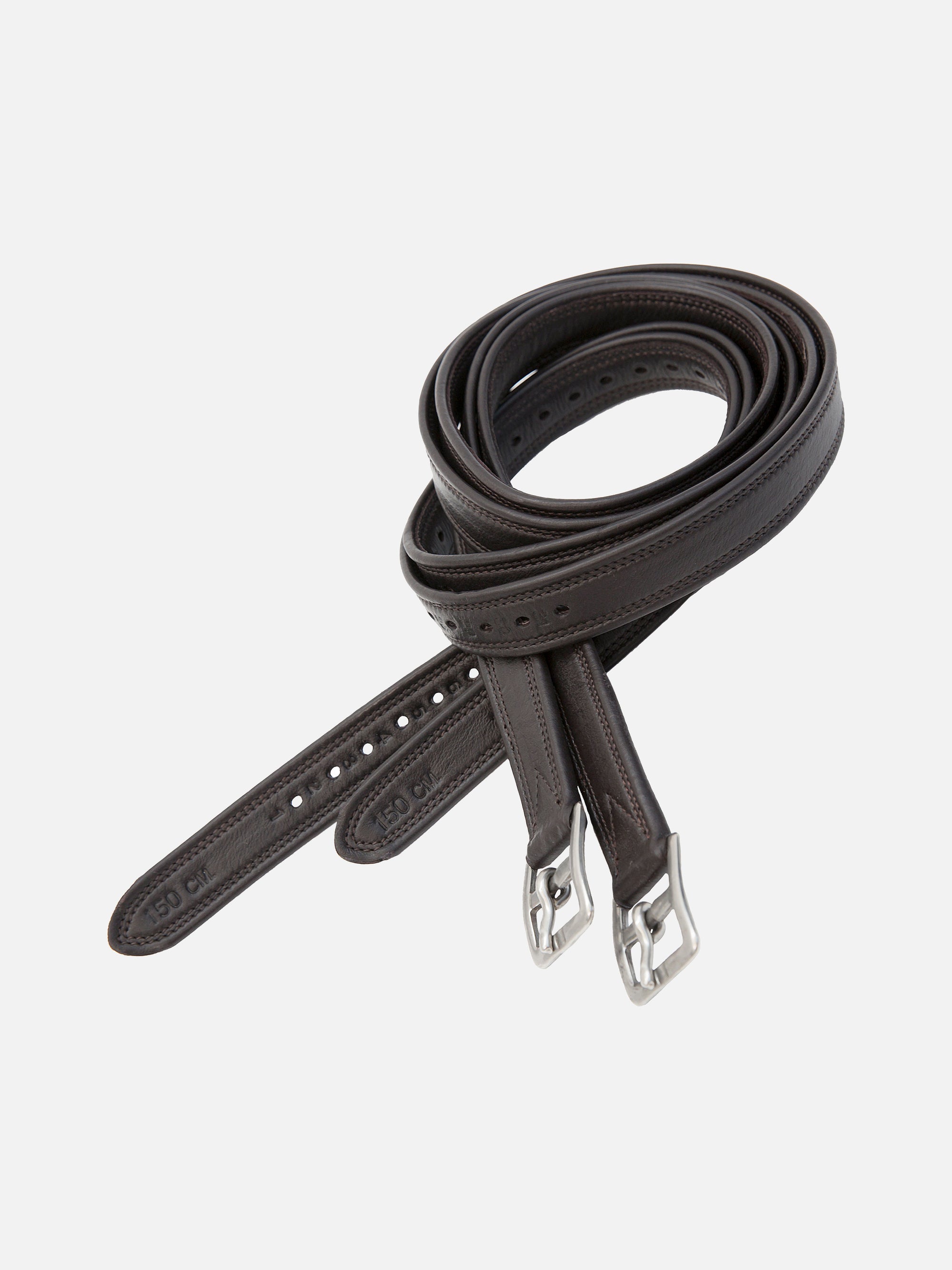 Steigbügelriemen Elefant Soft II in Braun mit Chrombeschlägen