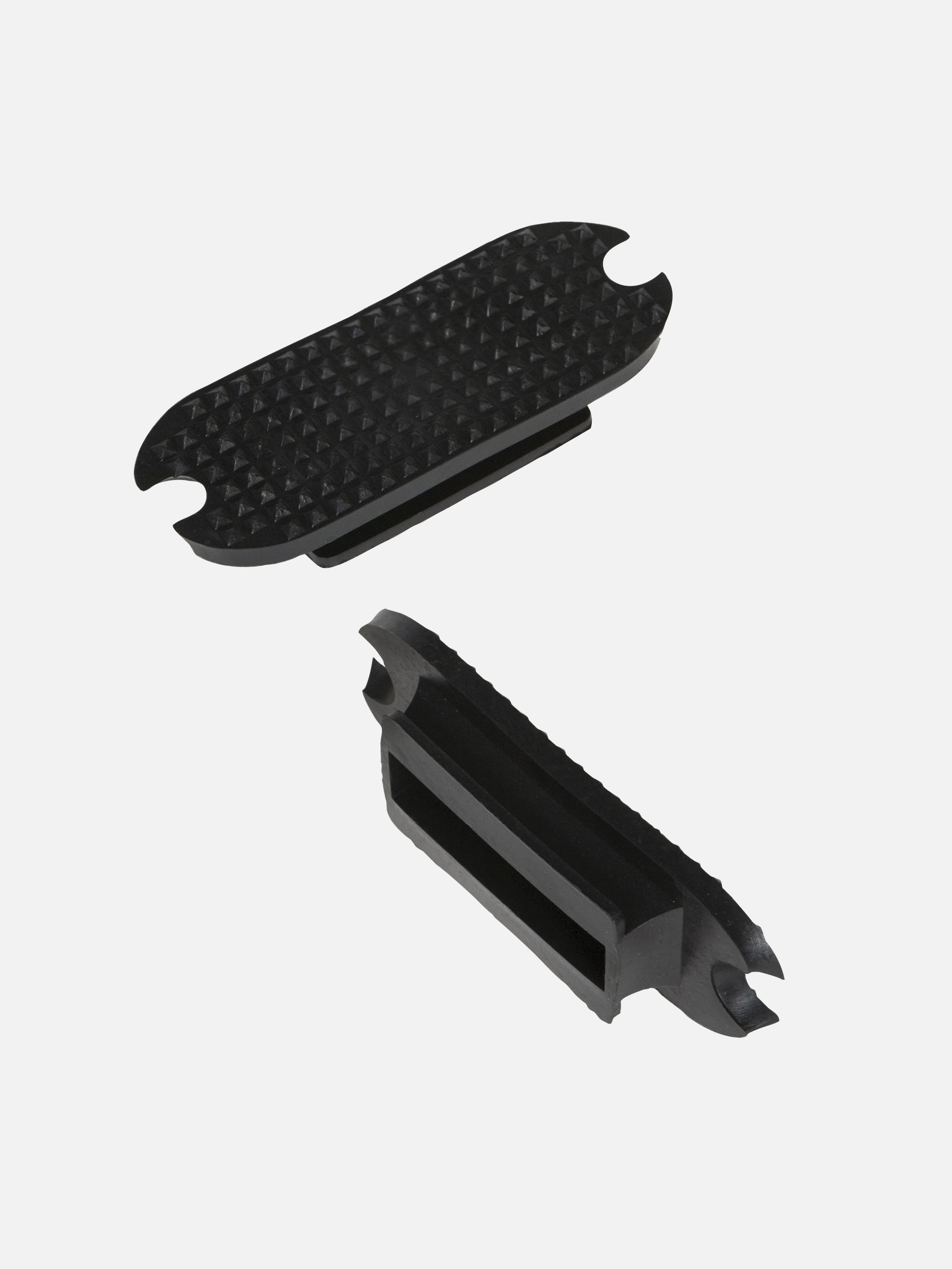 Rutschfeste Steigbügel-Einlagen aus schwarzem Gummi für den Kieffer Edelstahl-Steigbügel