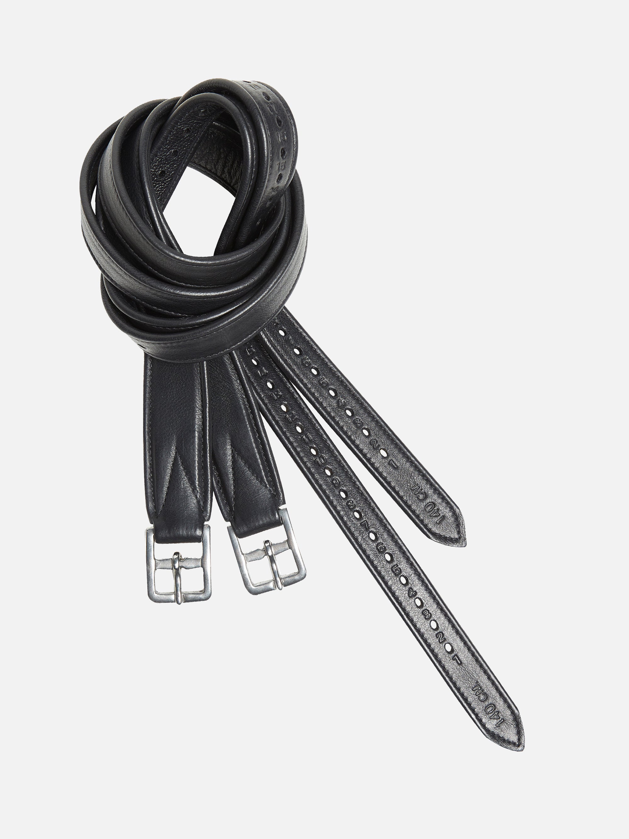 Steigbügelriemen Kieffer Ultrasoft® mit verjüngter Form aus extraweichem Leder in Schwarz